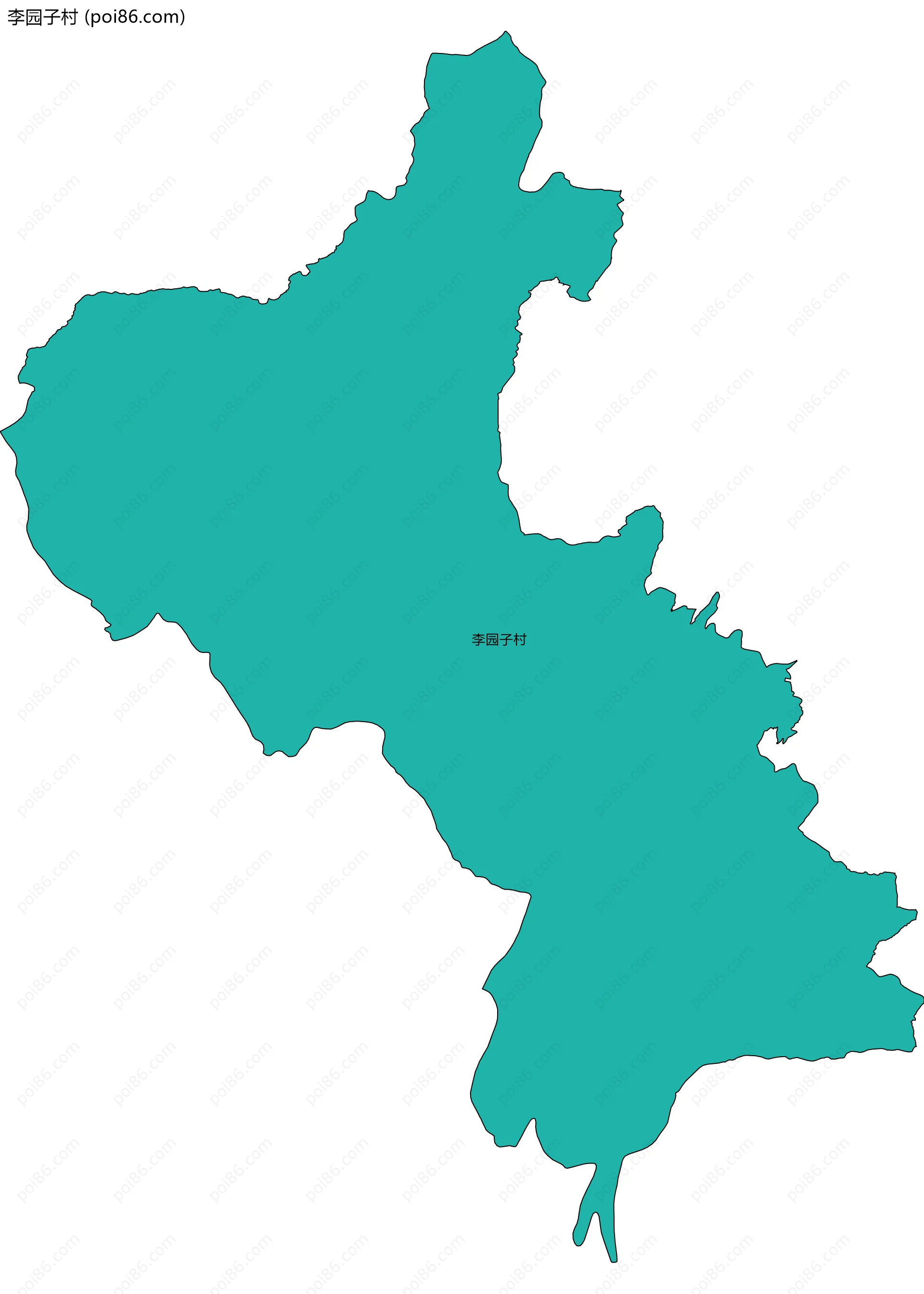 李园子村边界地图