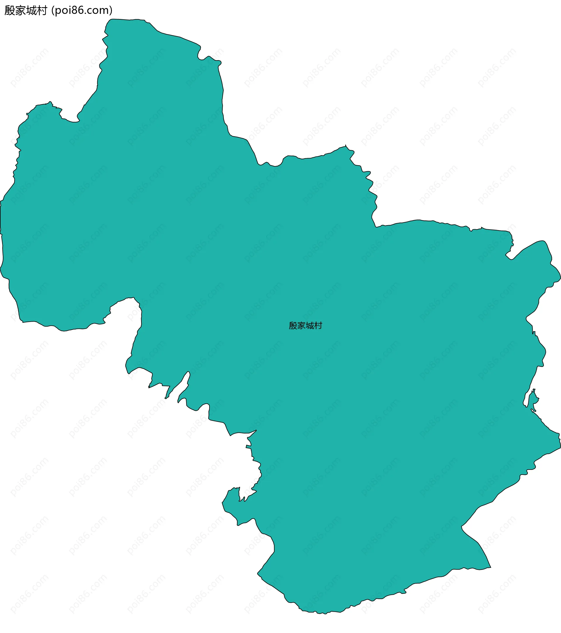 殷家城村边界地图