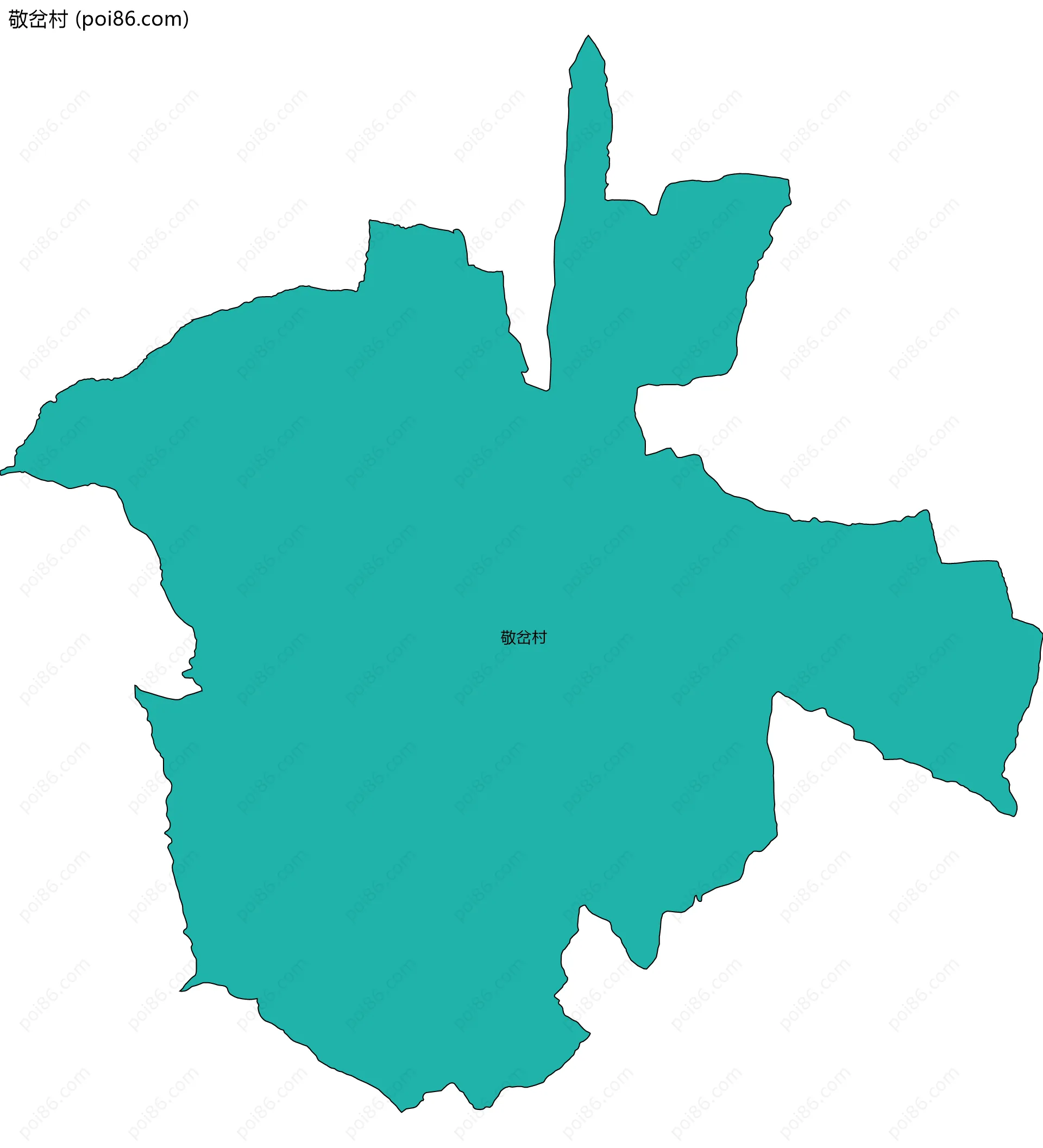 敬岔村边界地图