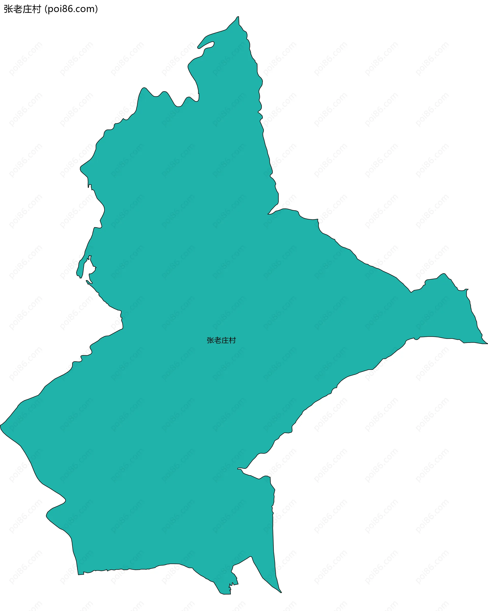 张老庄村边界地图