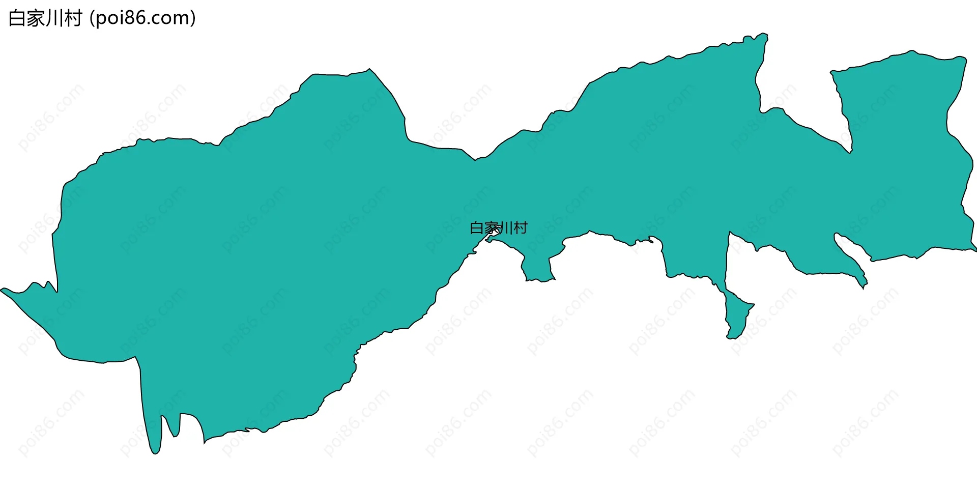 白家川村边界地图