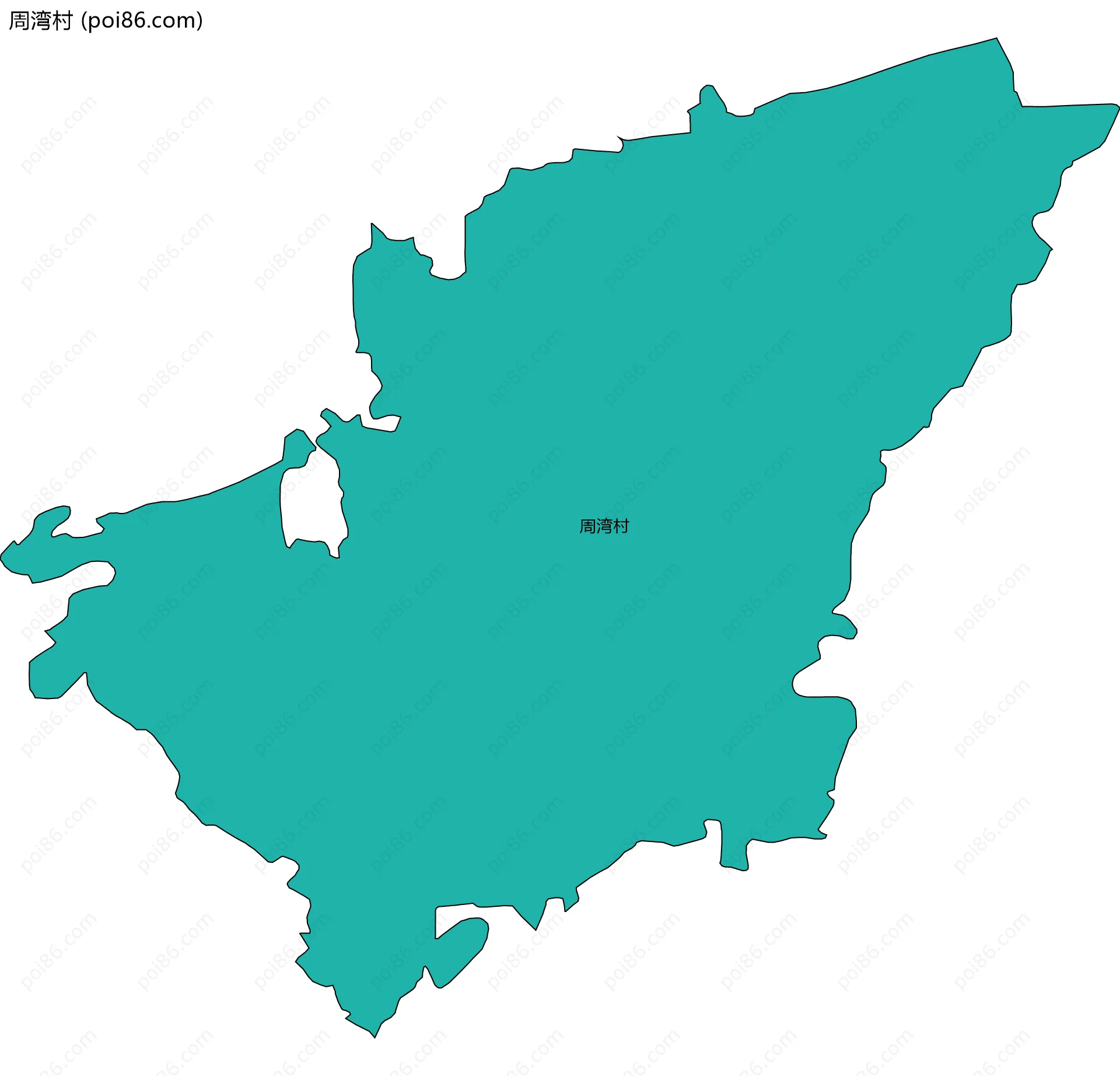 周湾村边界地图