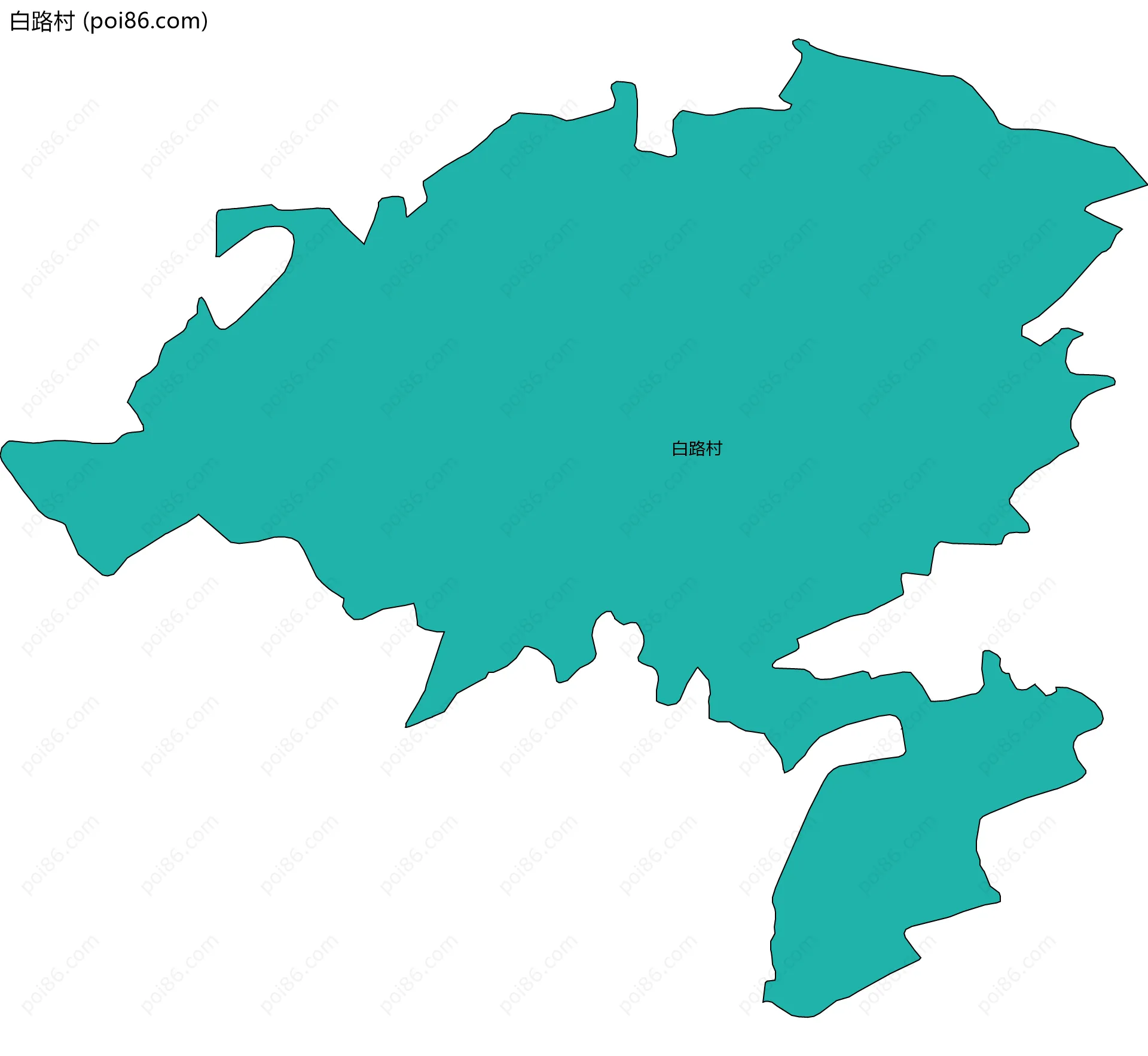 白路村边界地图