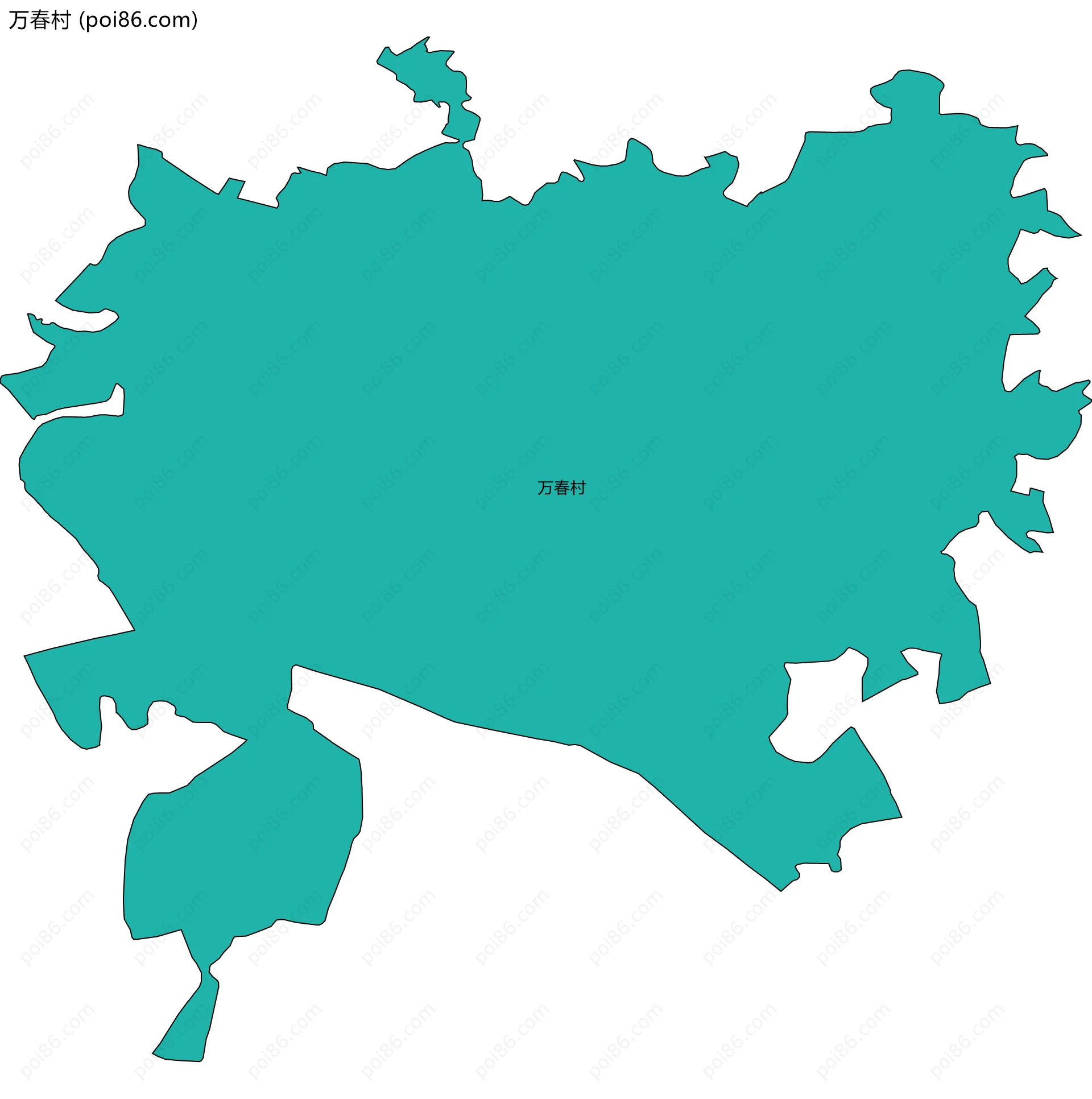 万春村边界地图