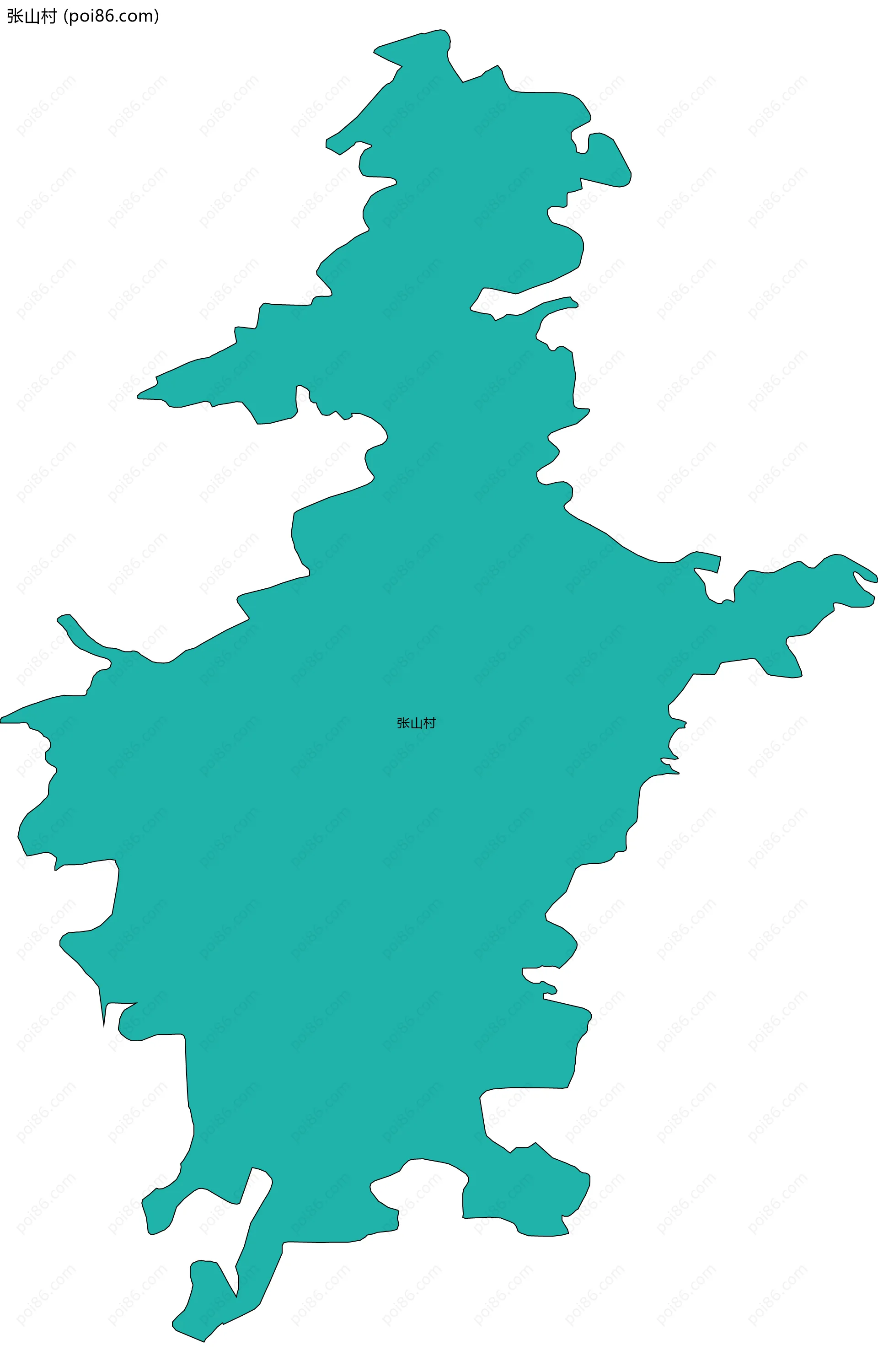 张山村边界地图