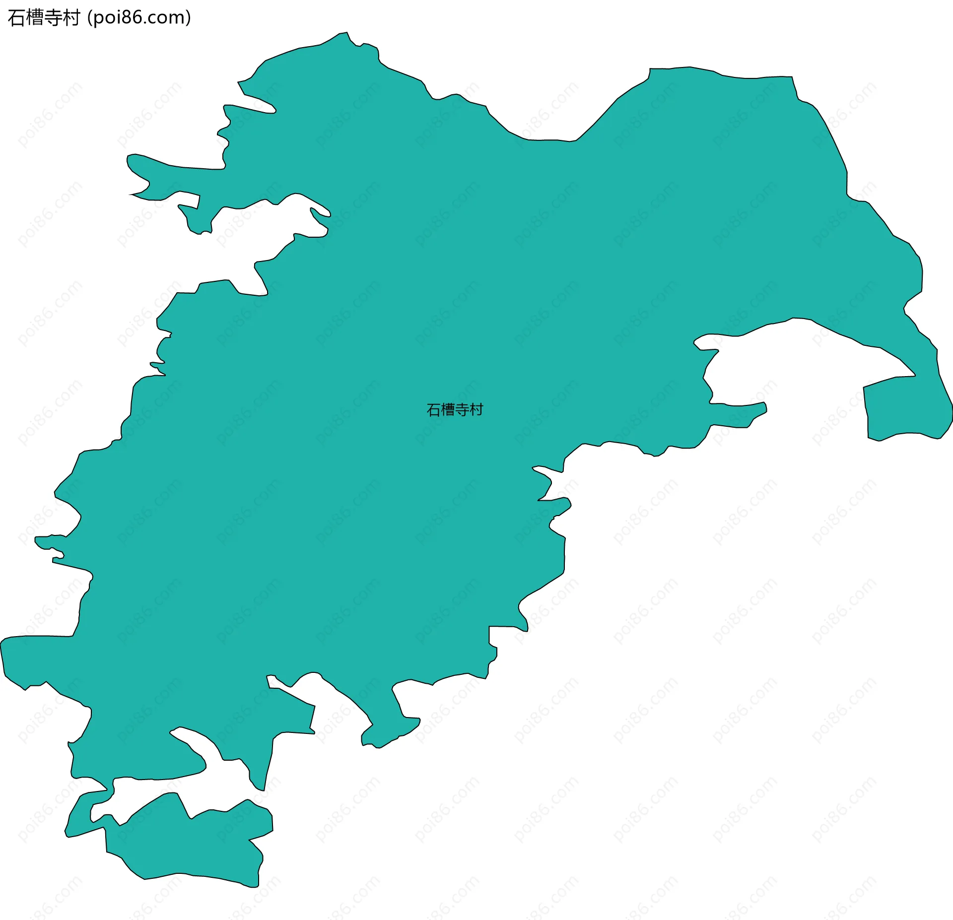 石槽寺村边界地图