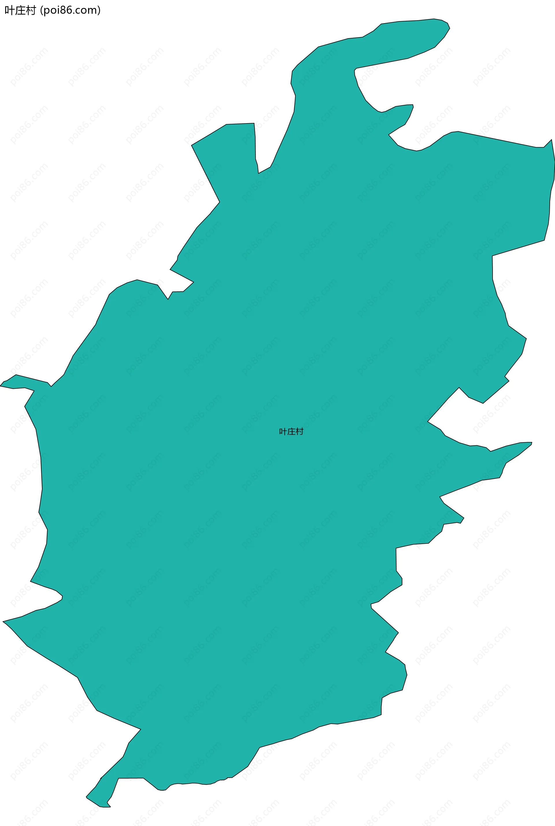 叶庄村边界地图