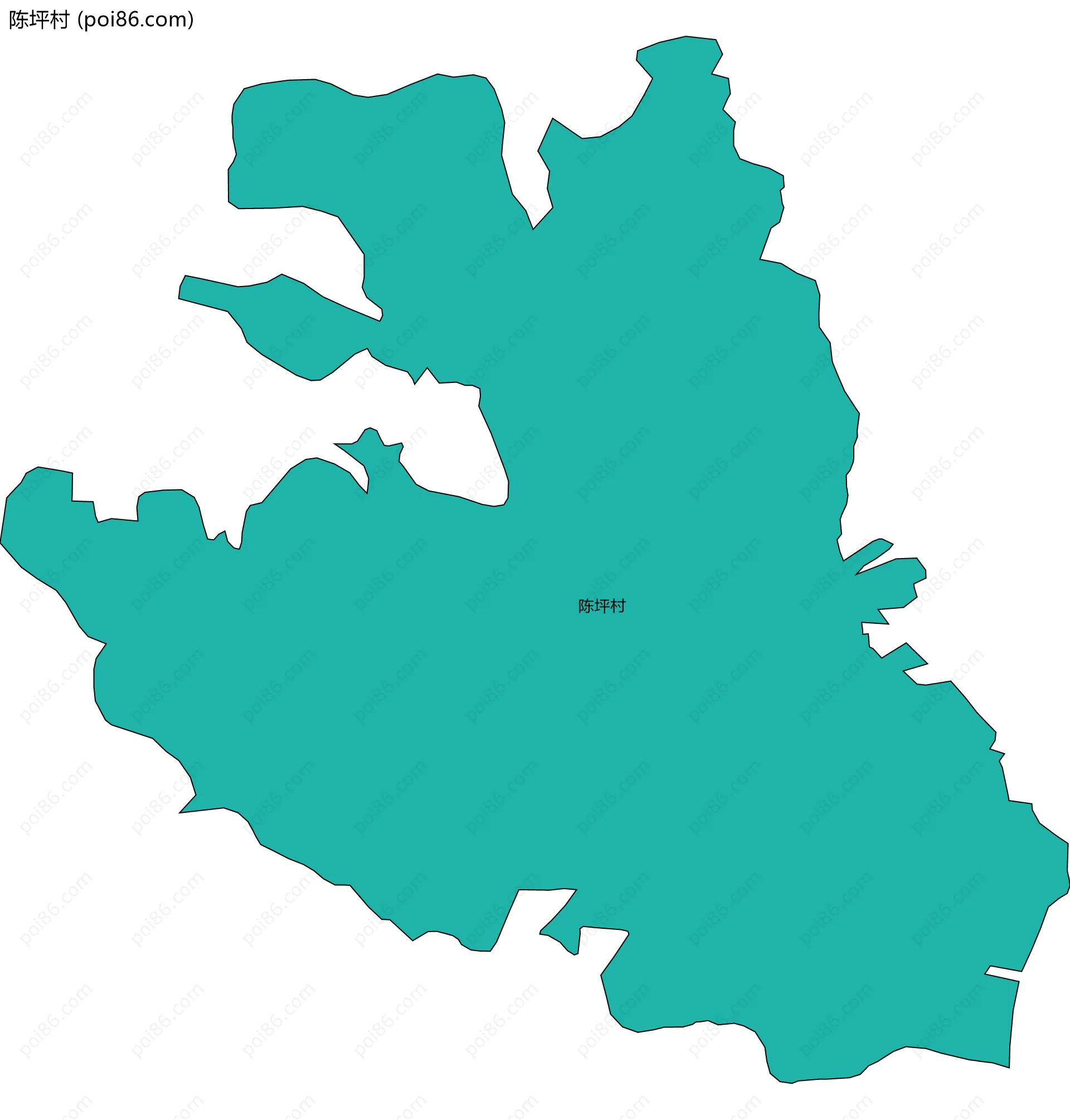 陈坪村边界地图