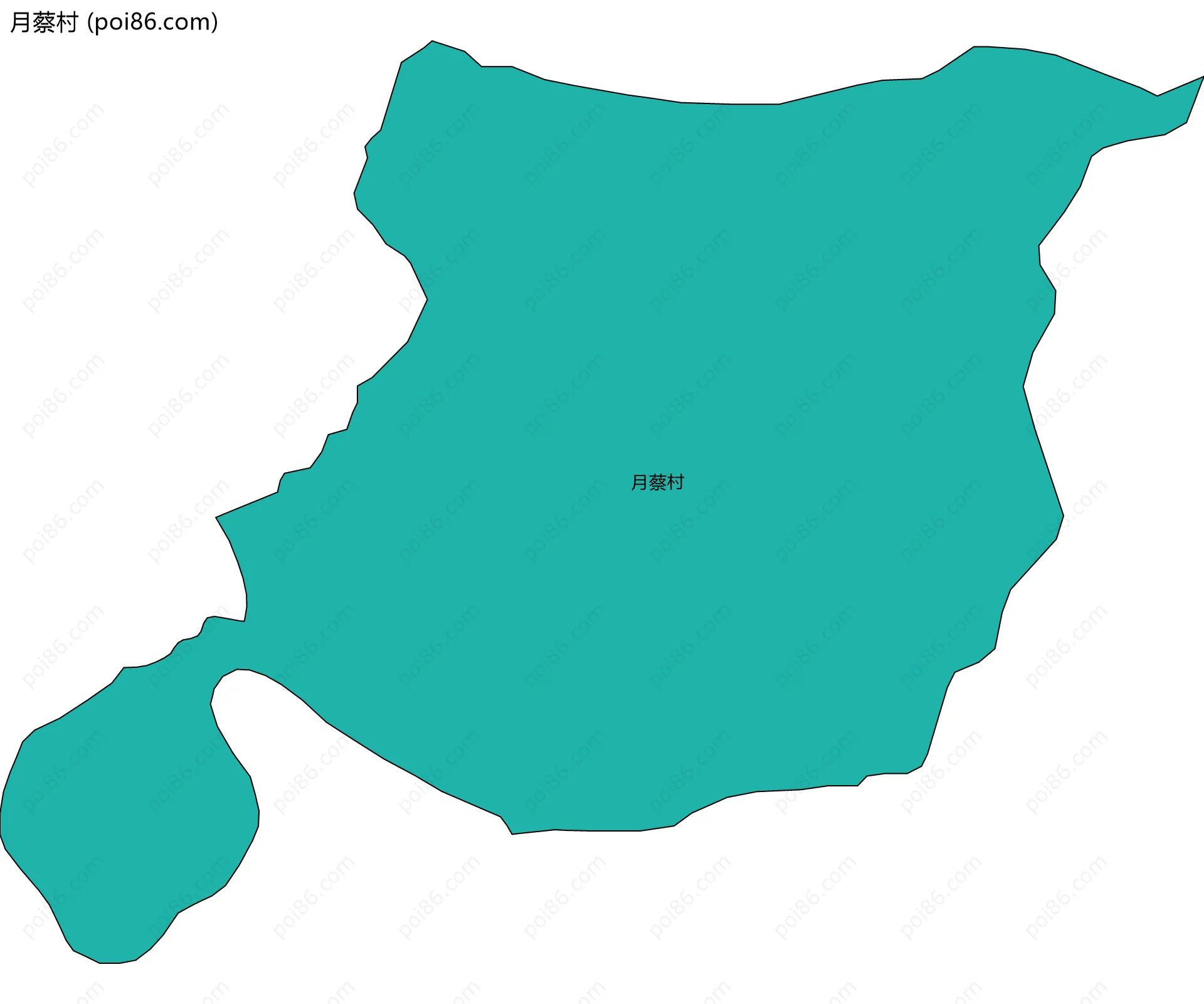 月蔡村边界地图