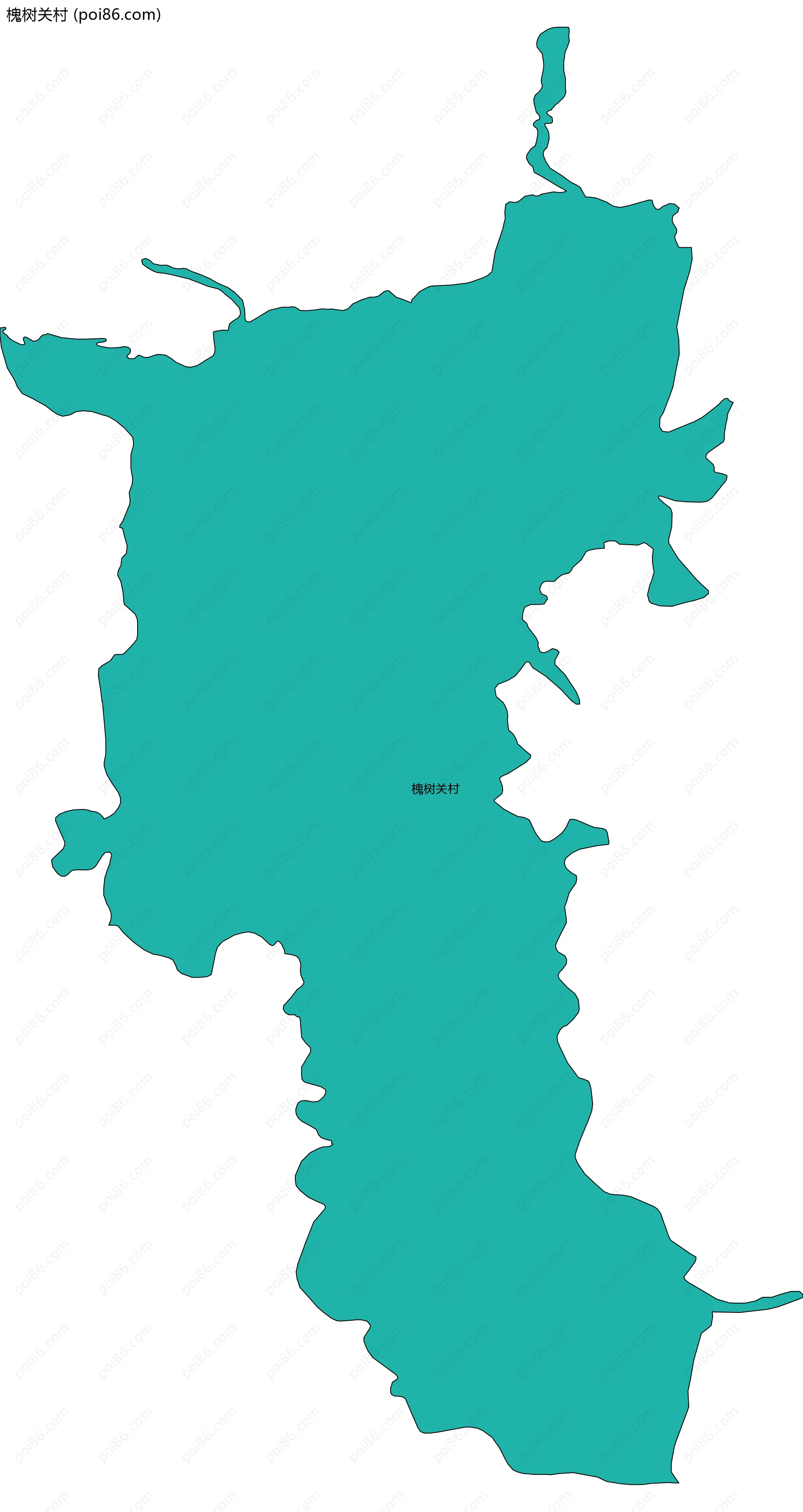 槐树关村边界地图