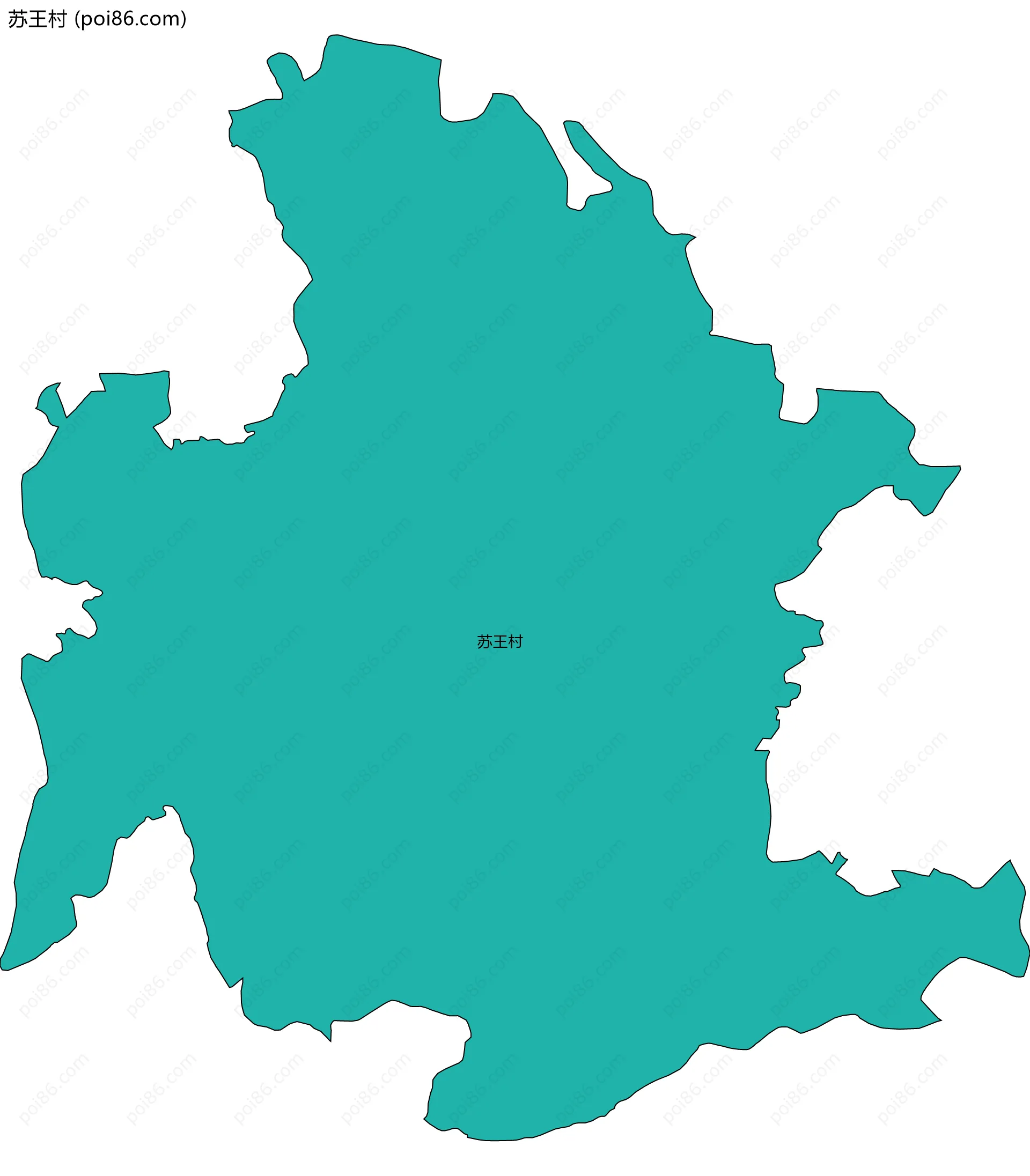 苏王村边界地图