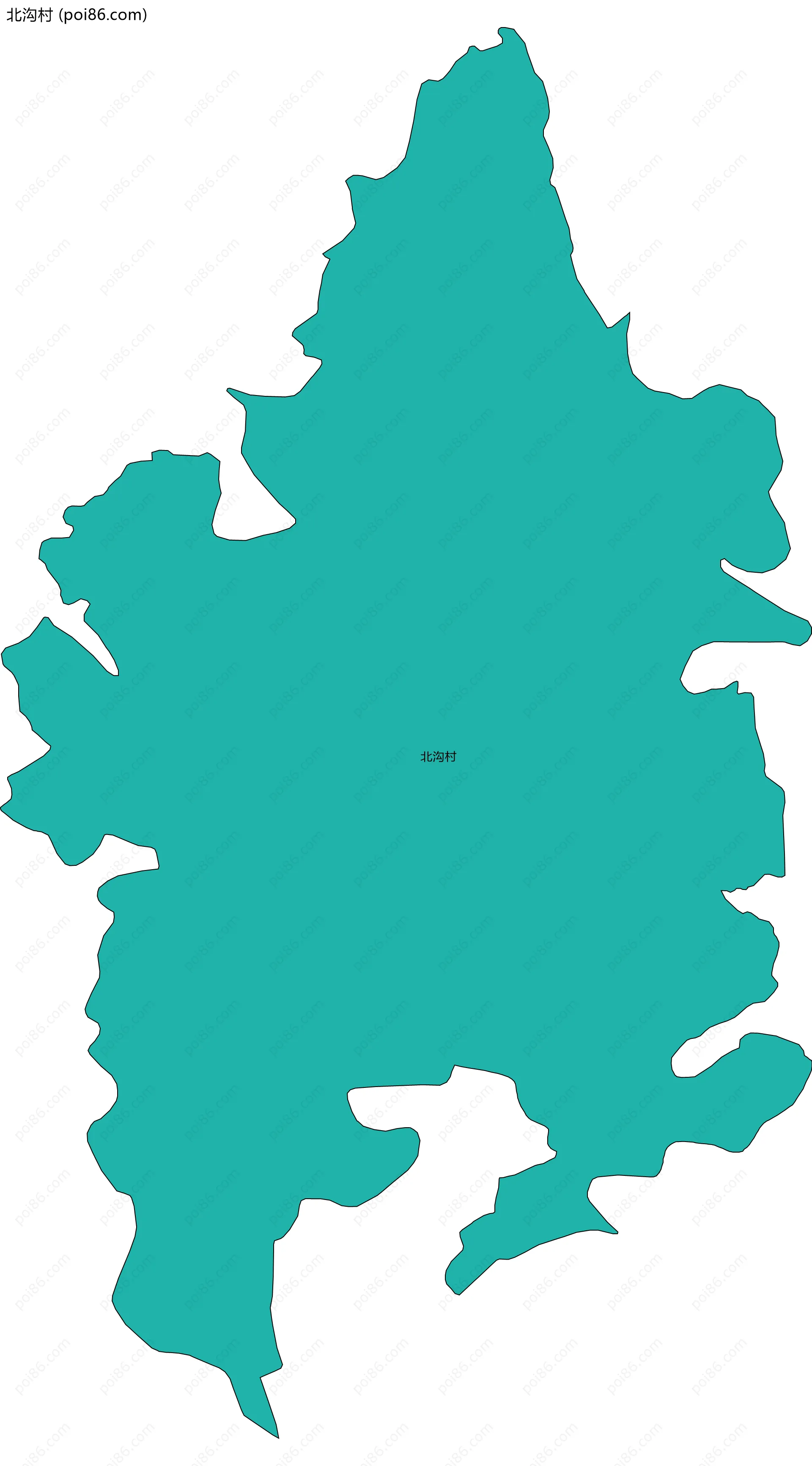 北沟村边界地图