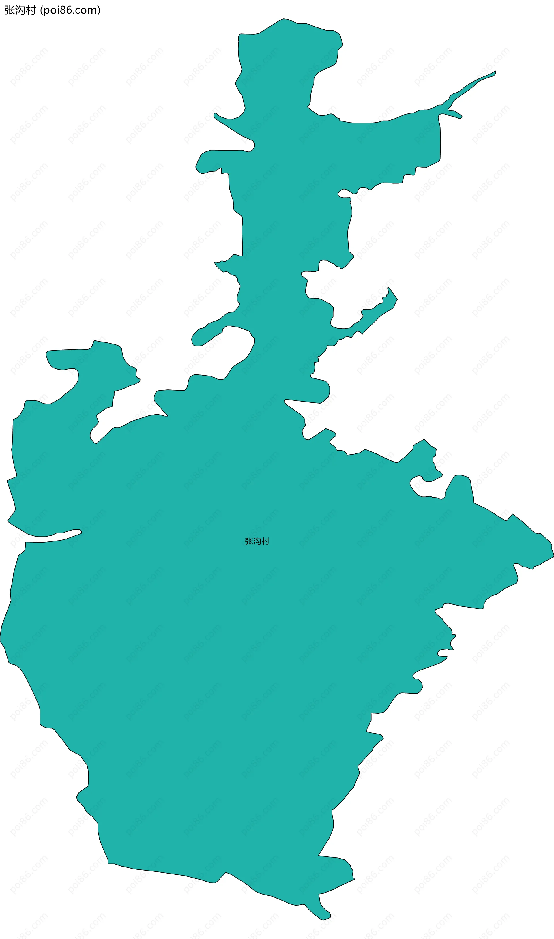 张沟村边界地图