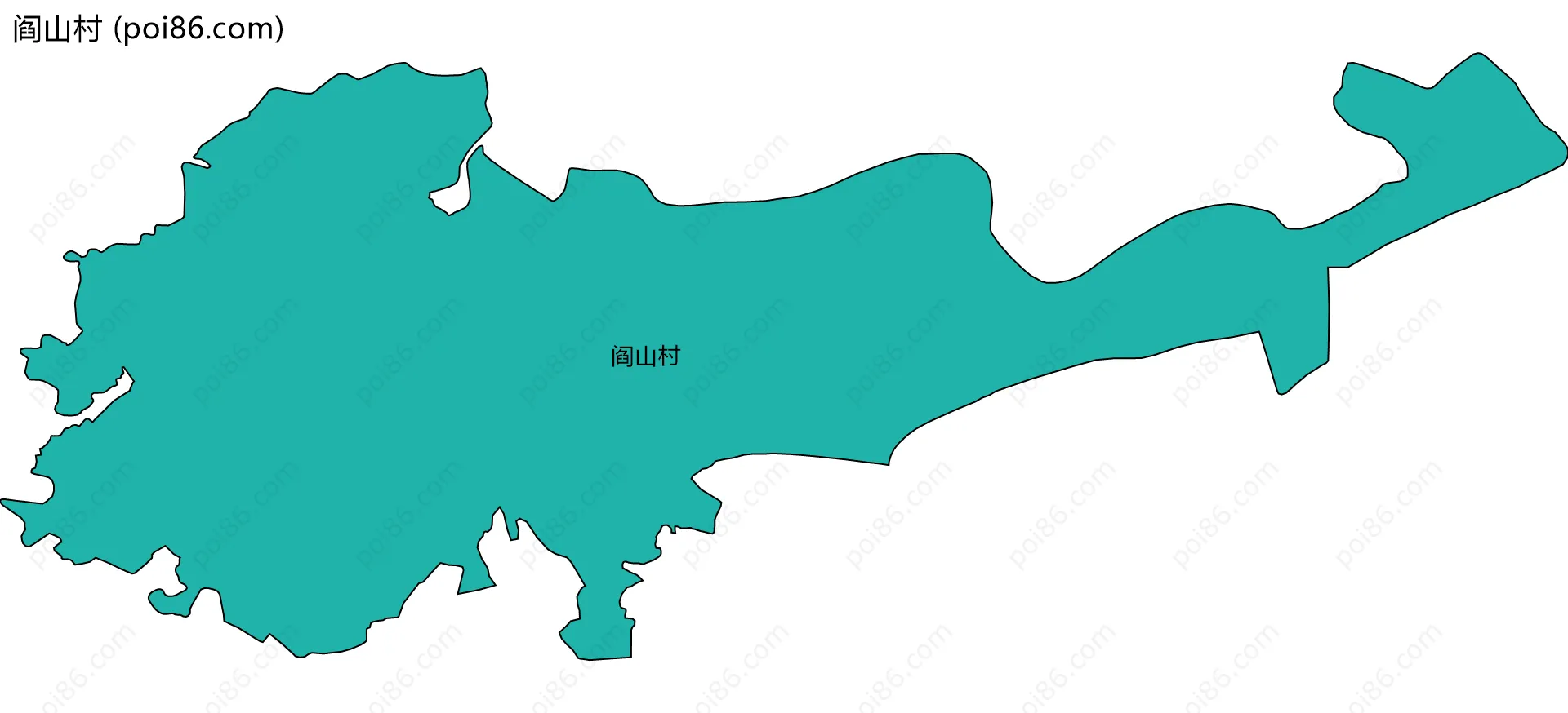 阎山村边界地图