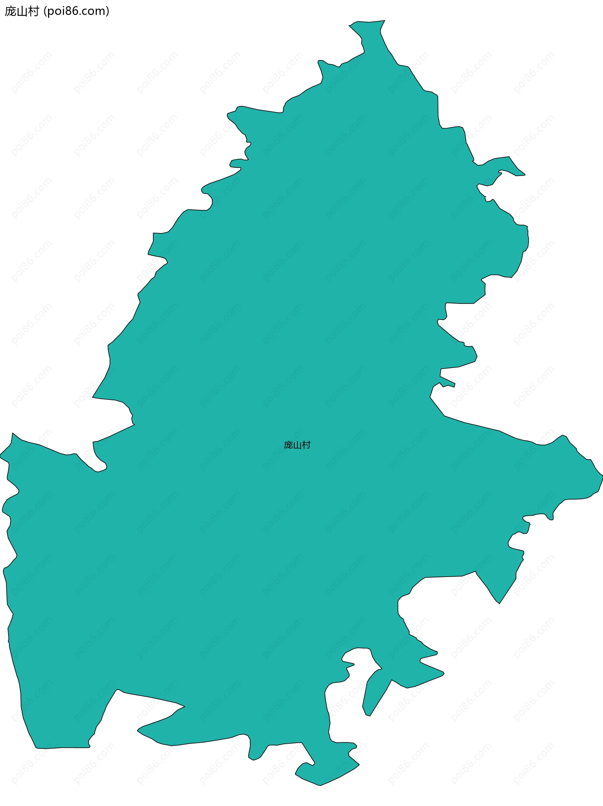 庞山村边界地图