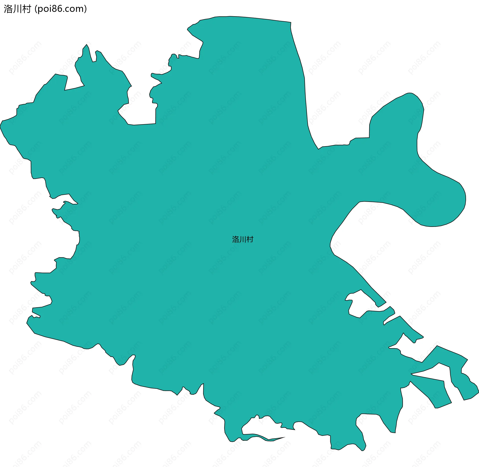 洛川村边界地图