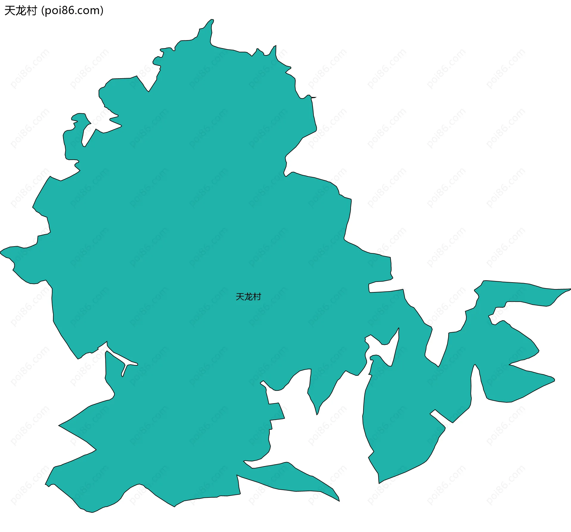 天龙村边界地图