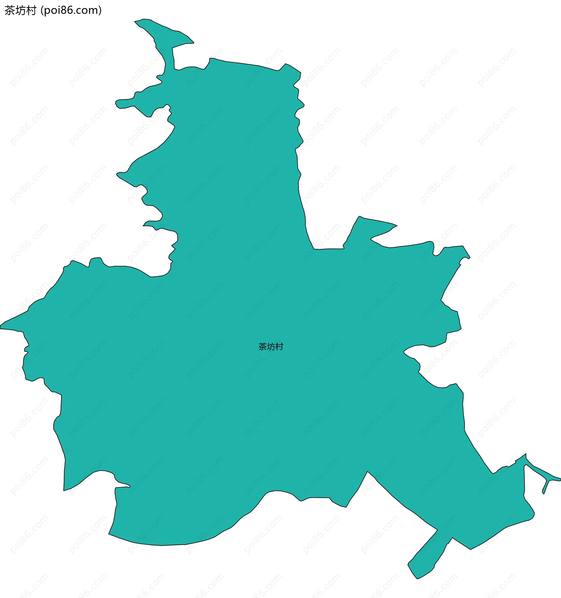 茶坊村边界地图