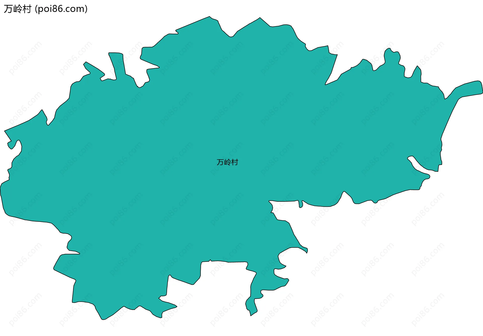 万岭村边界地图