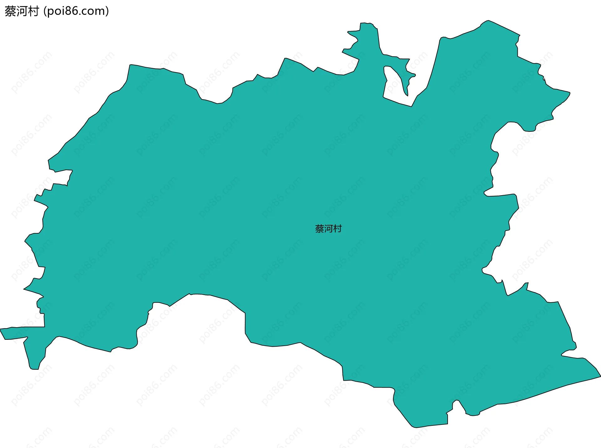 蔡河村边界地图