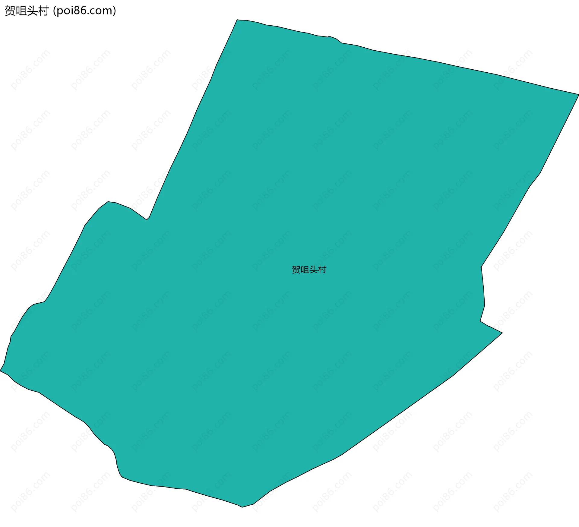 贺咀头村边界地图