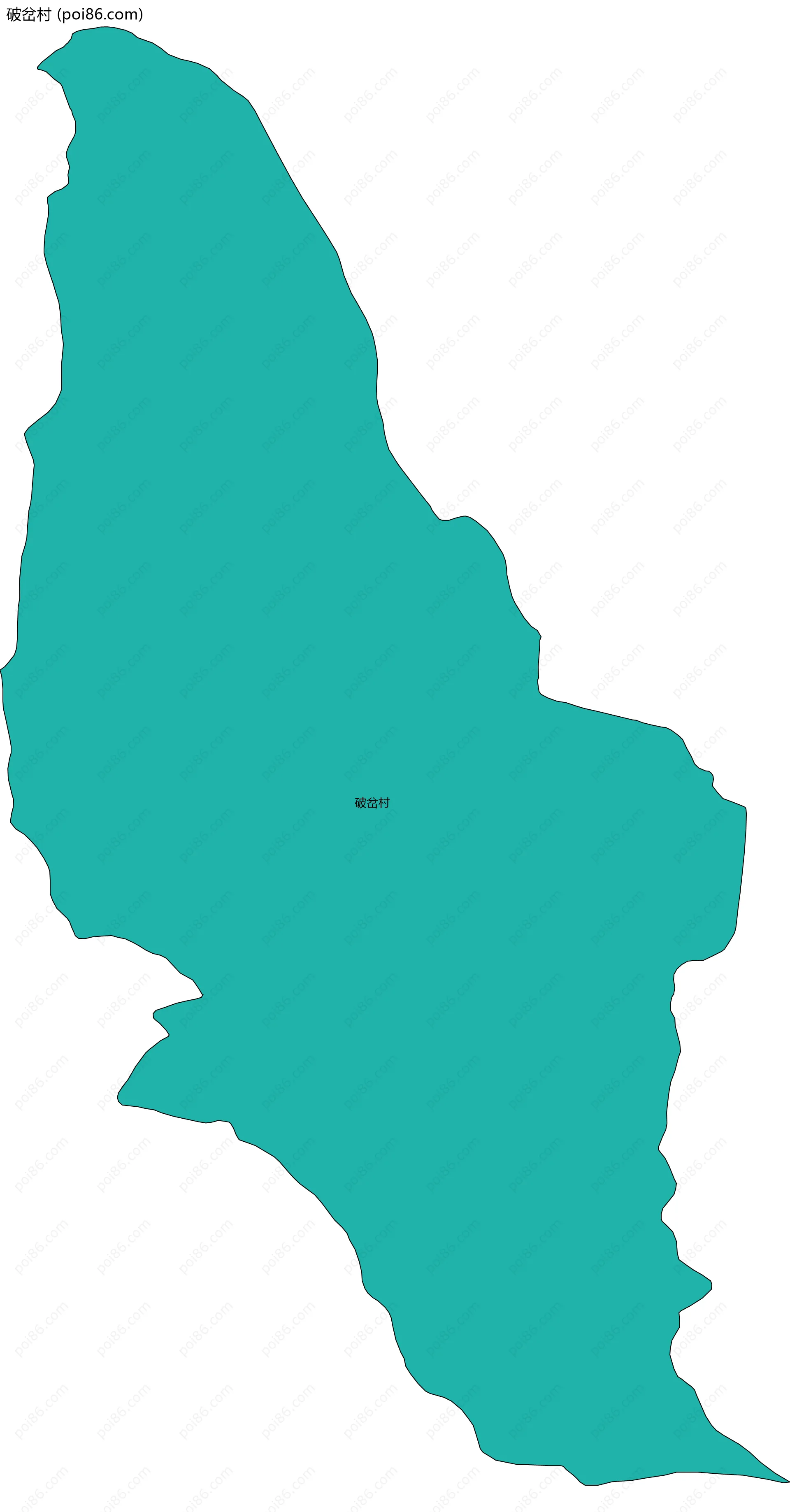 破岔村边界地图