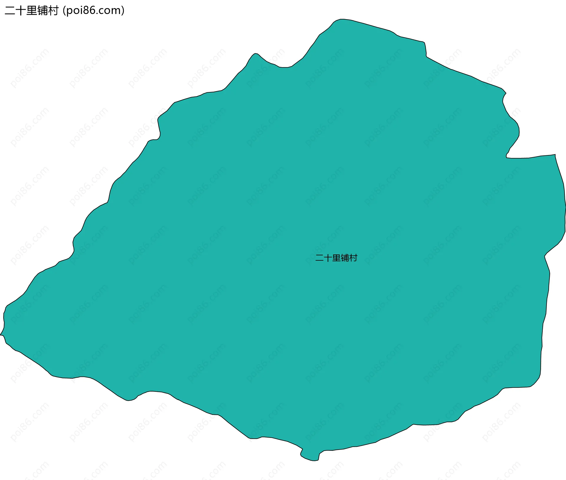 二十里铺村边界地图