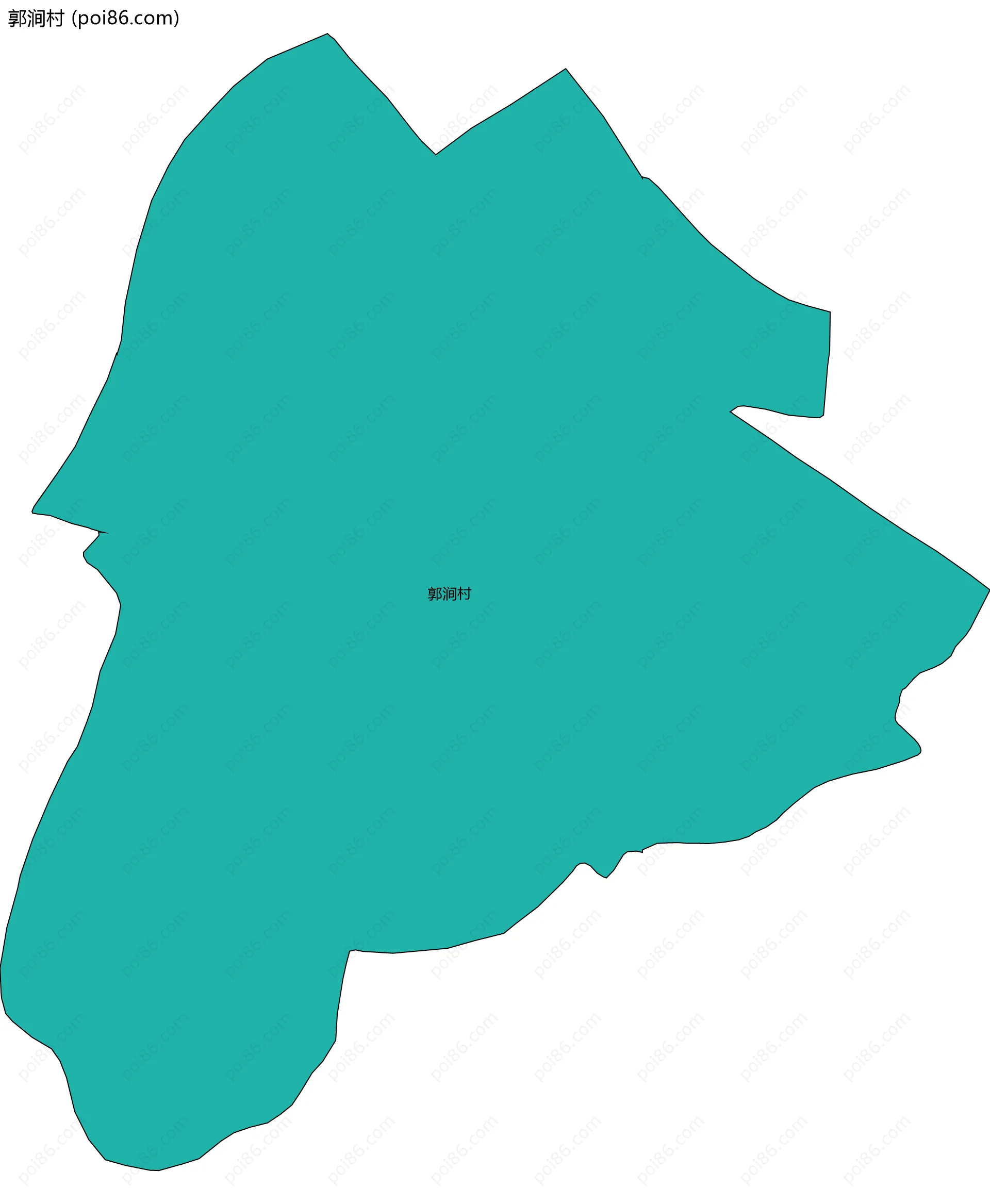 郭涧村边界地图