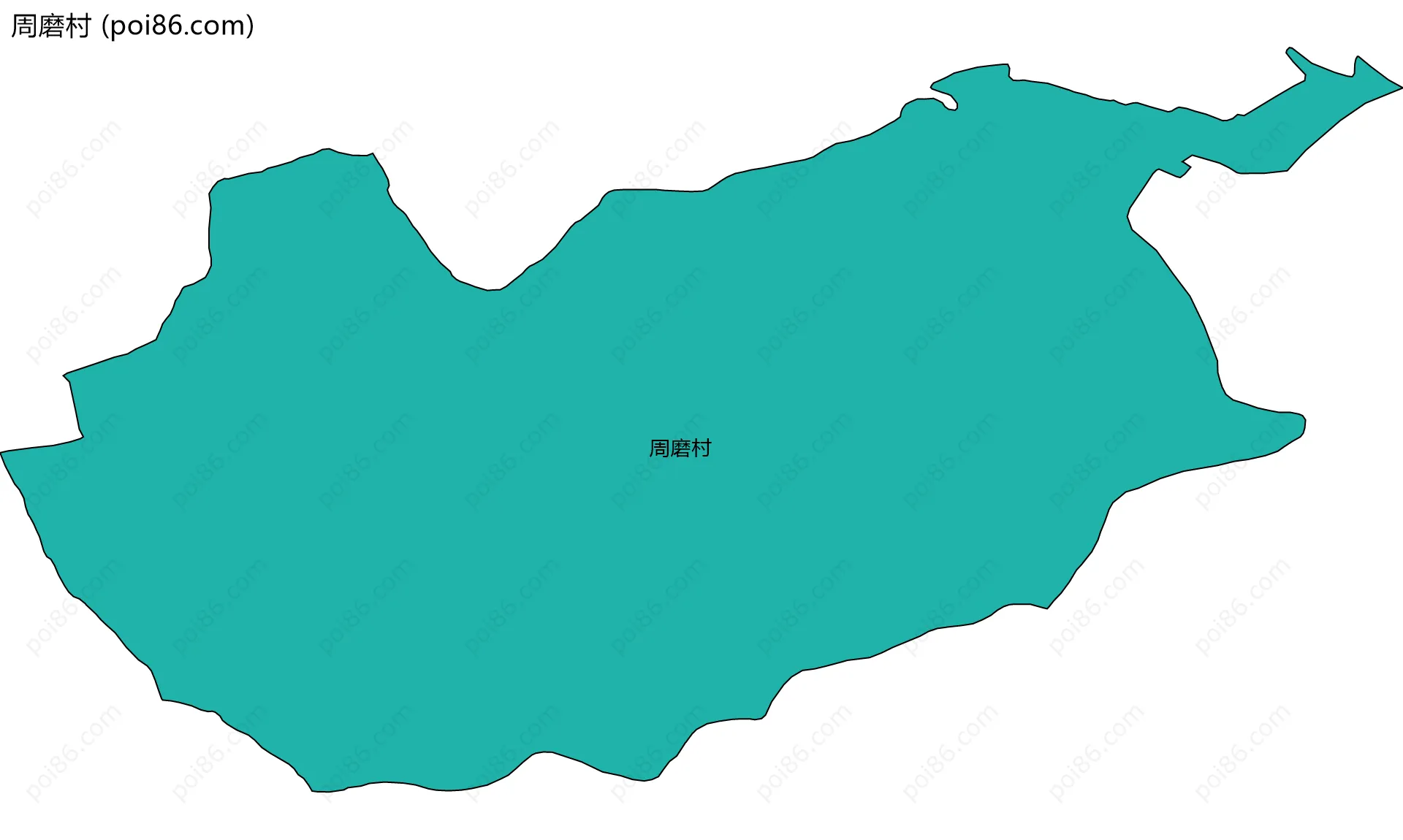 周磨村边界地图