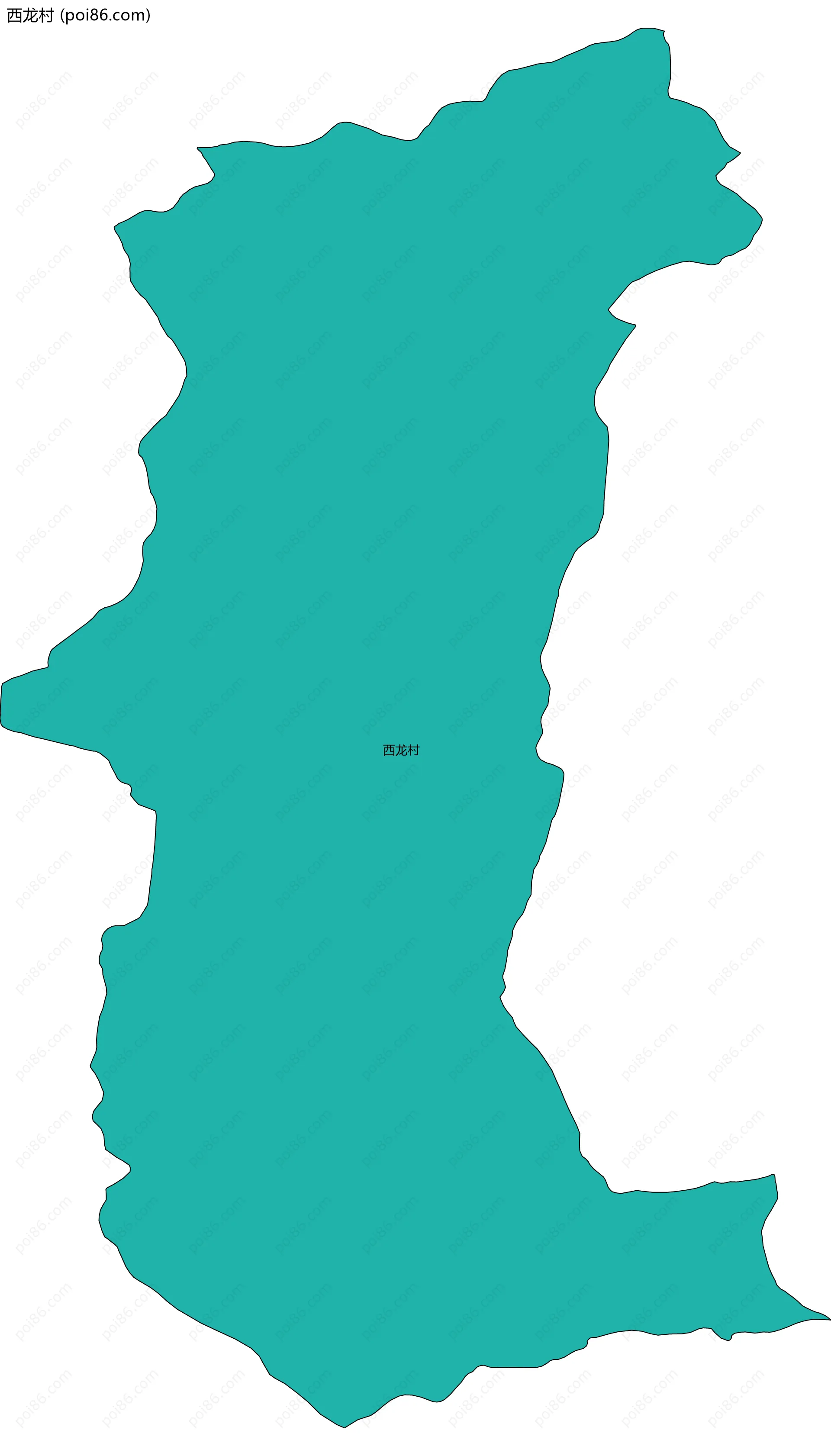 西龙村边界地图