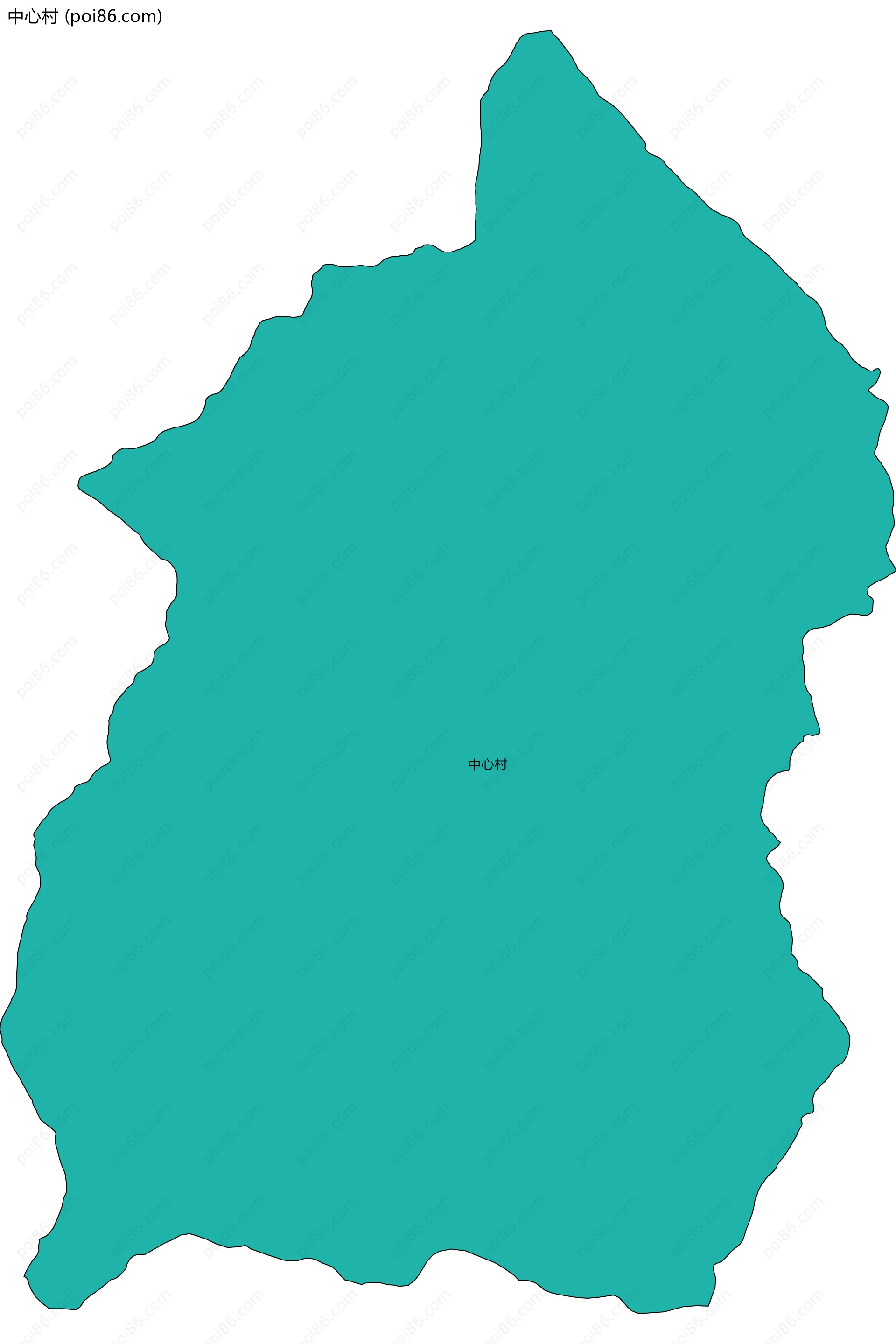 中心村边界地图