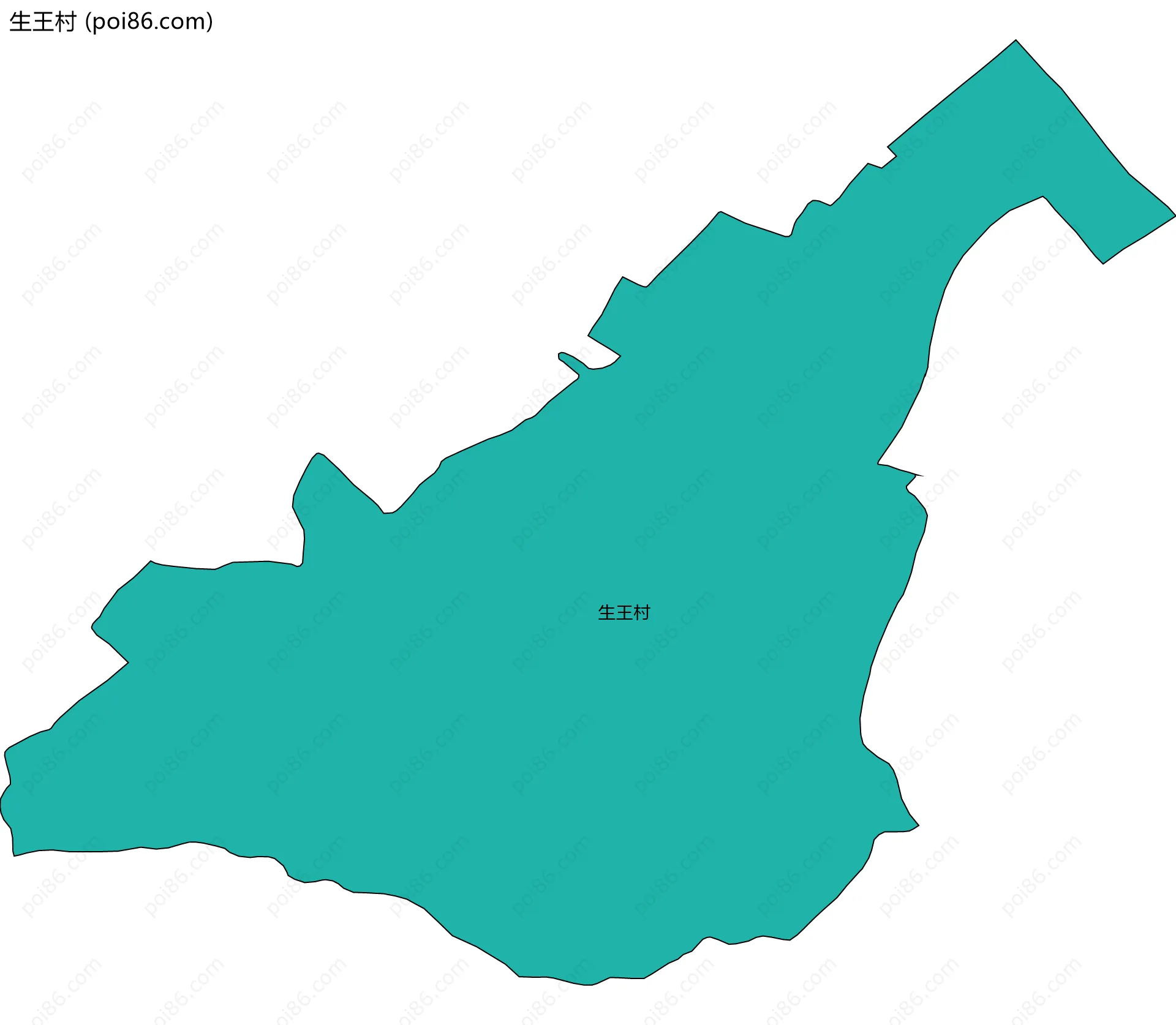 生王村边界地图