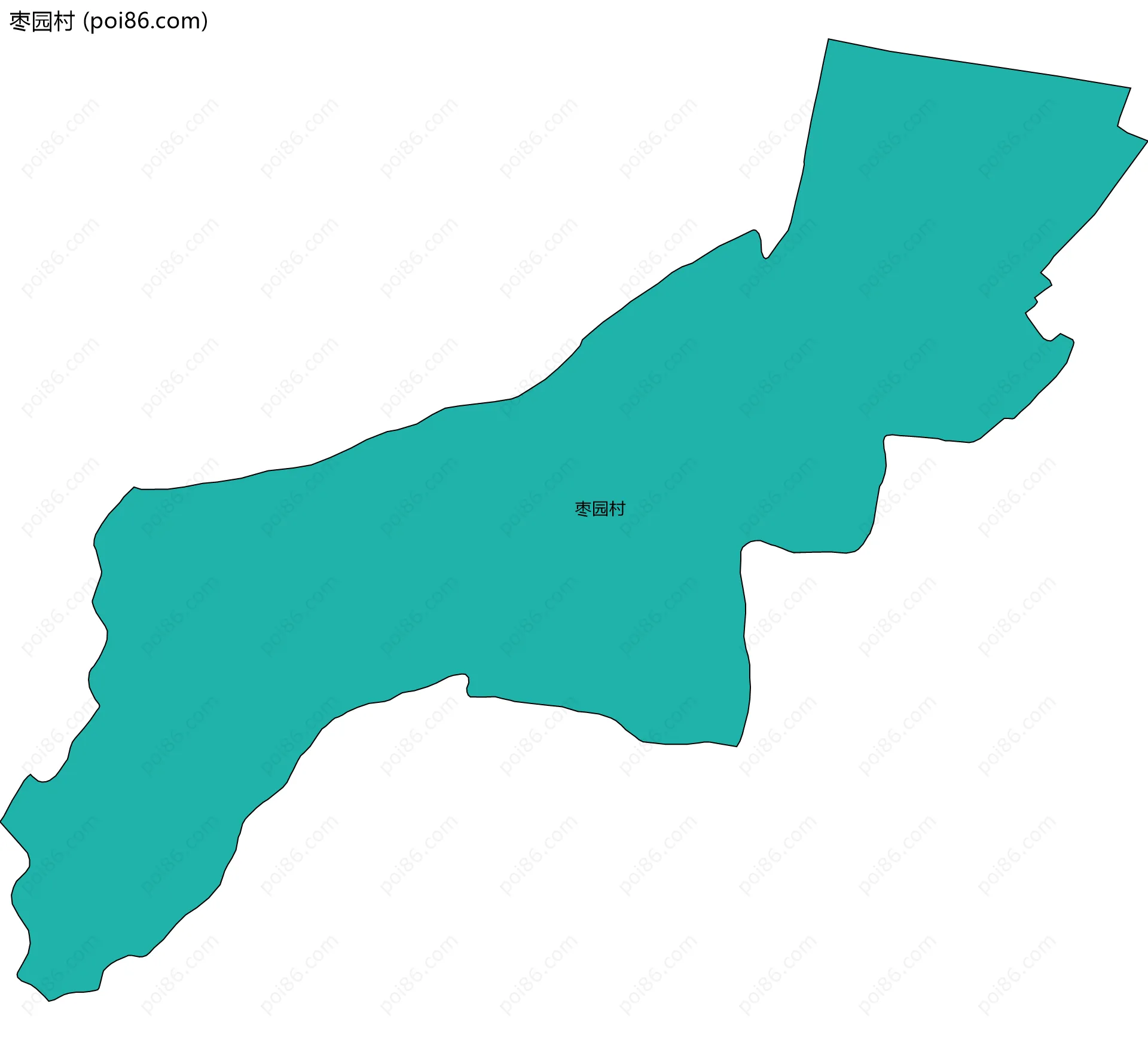 枣园村边界地图