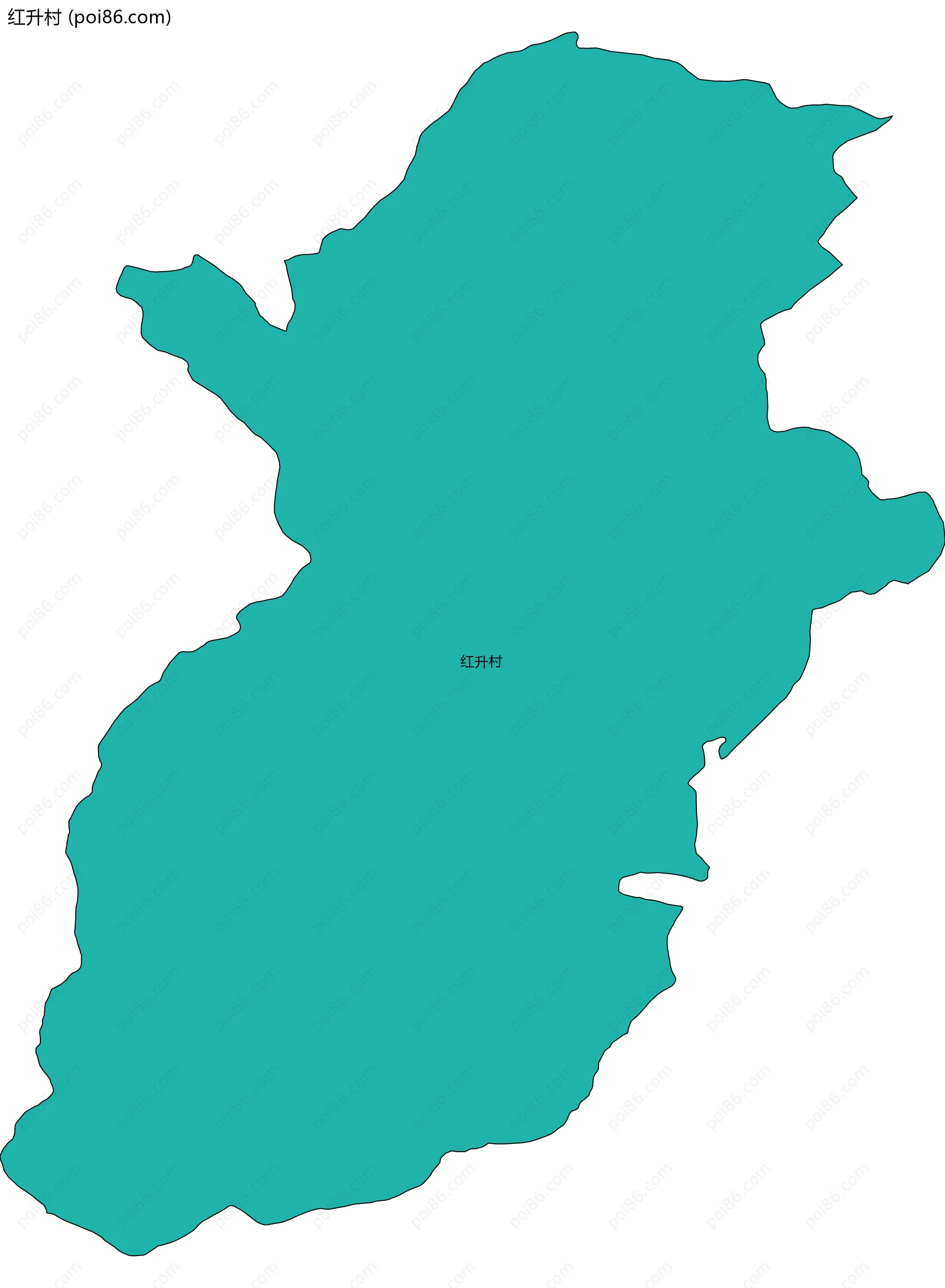 红升村边界地图