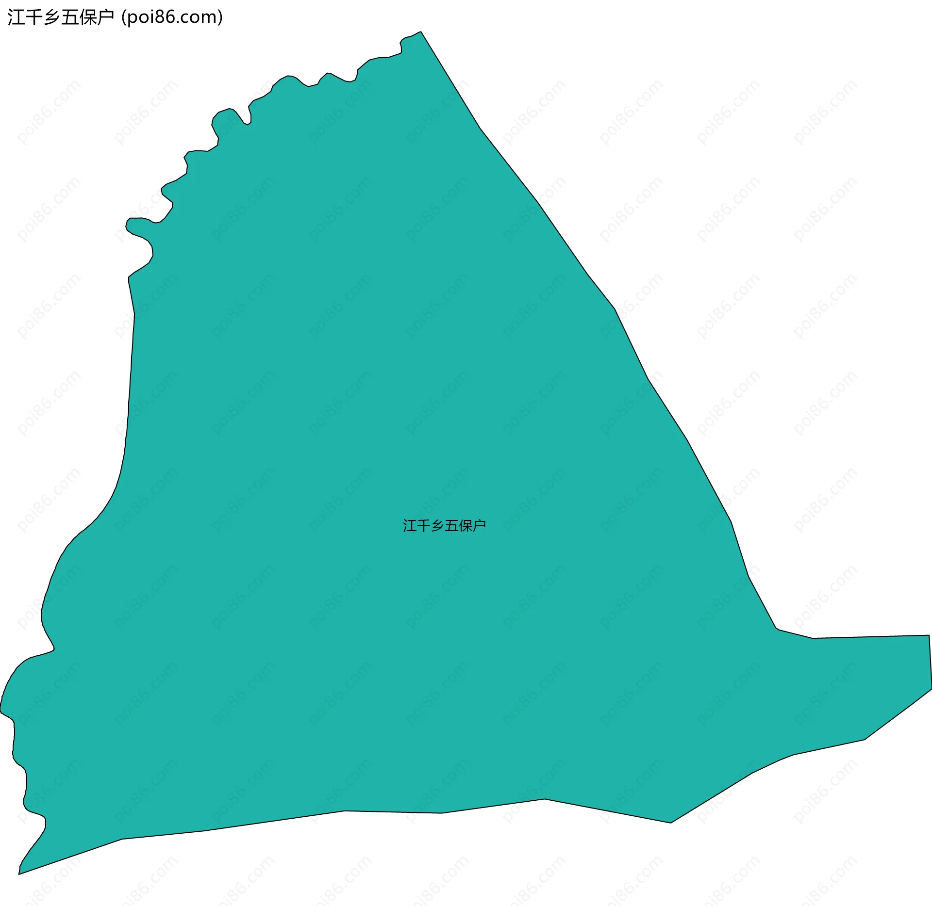 江千乡五保户边界地图