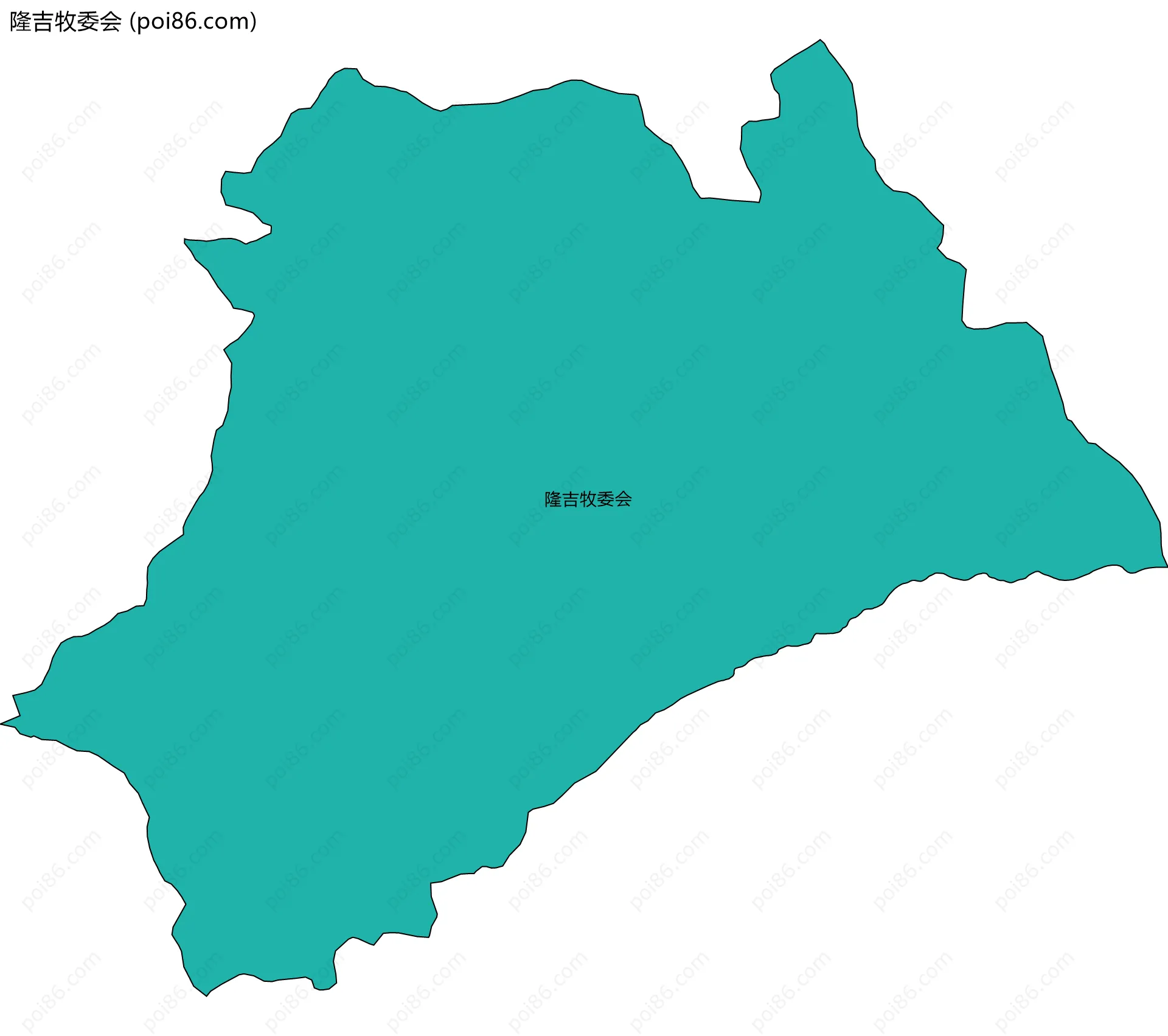 隆吉牧委会边界地图