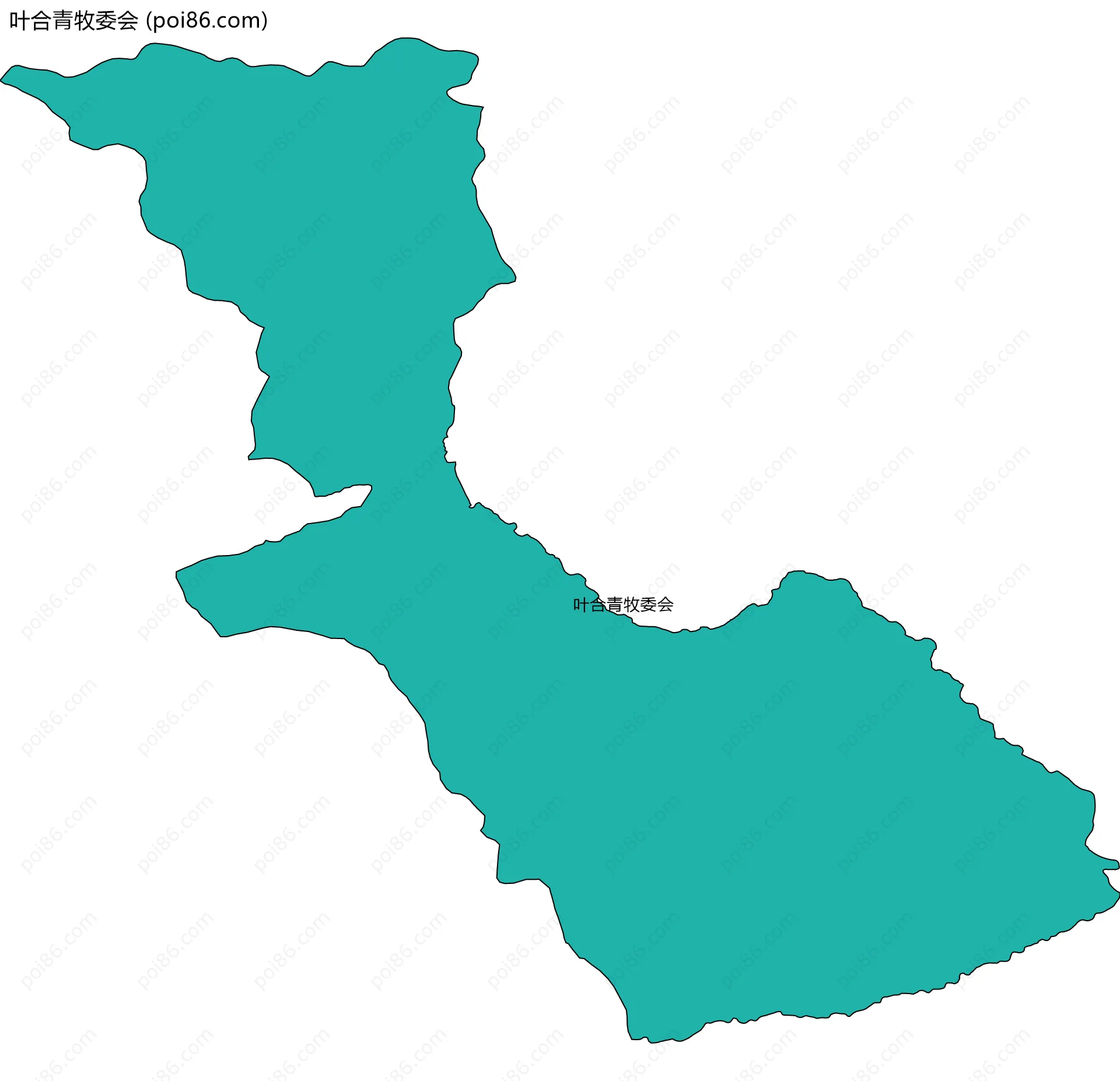 叶合青牧委会边界地图