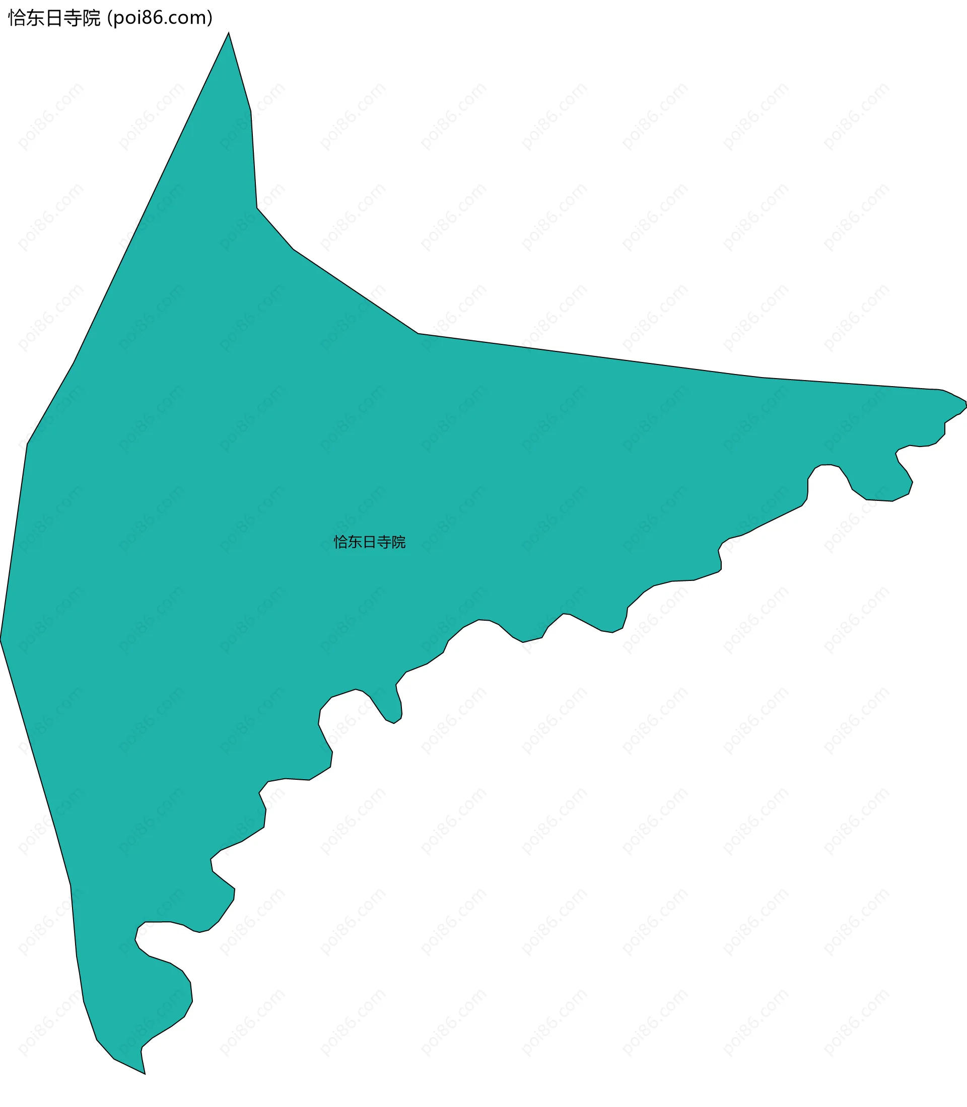 恰东日寺院边界地图