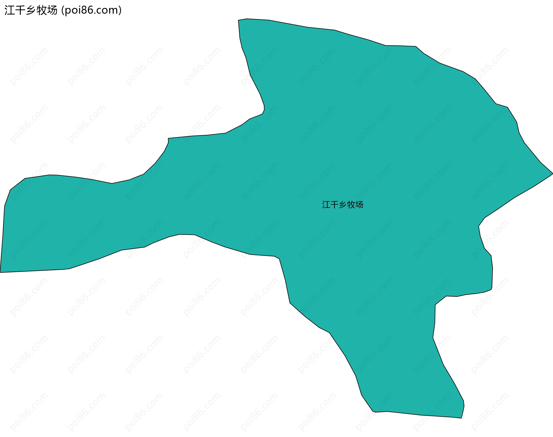 江千乡牧场边界地图