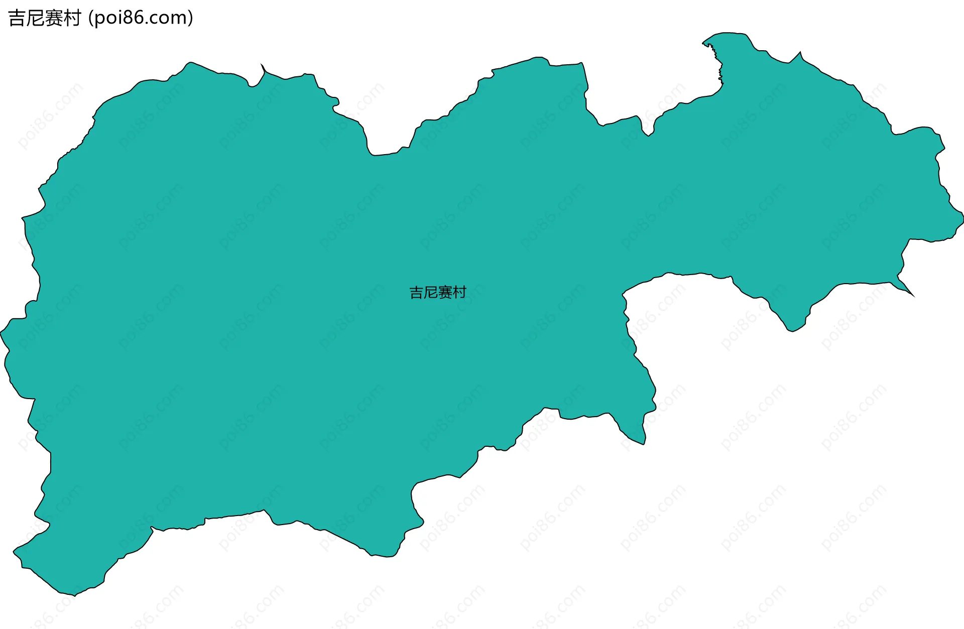 吉尼赛村边界地图