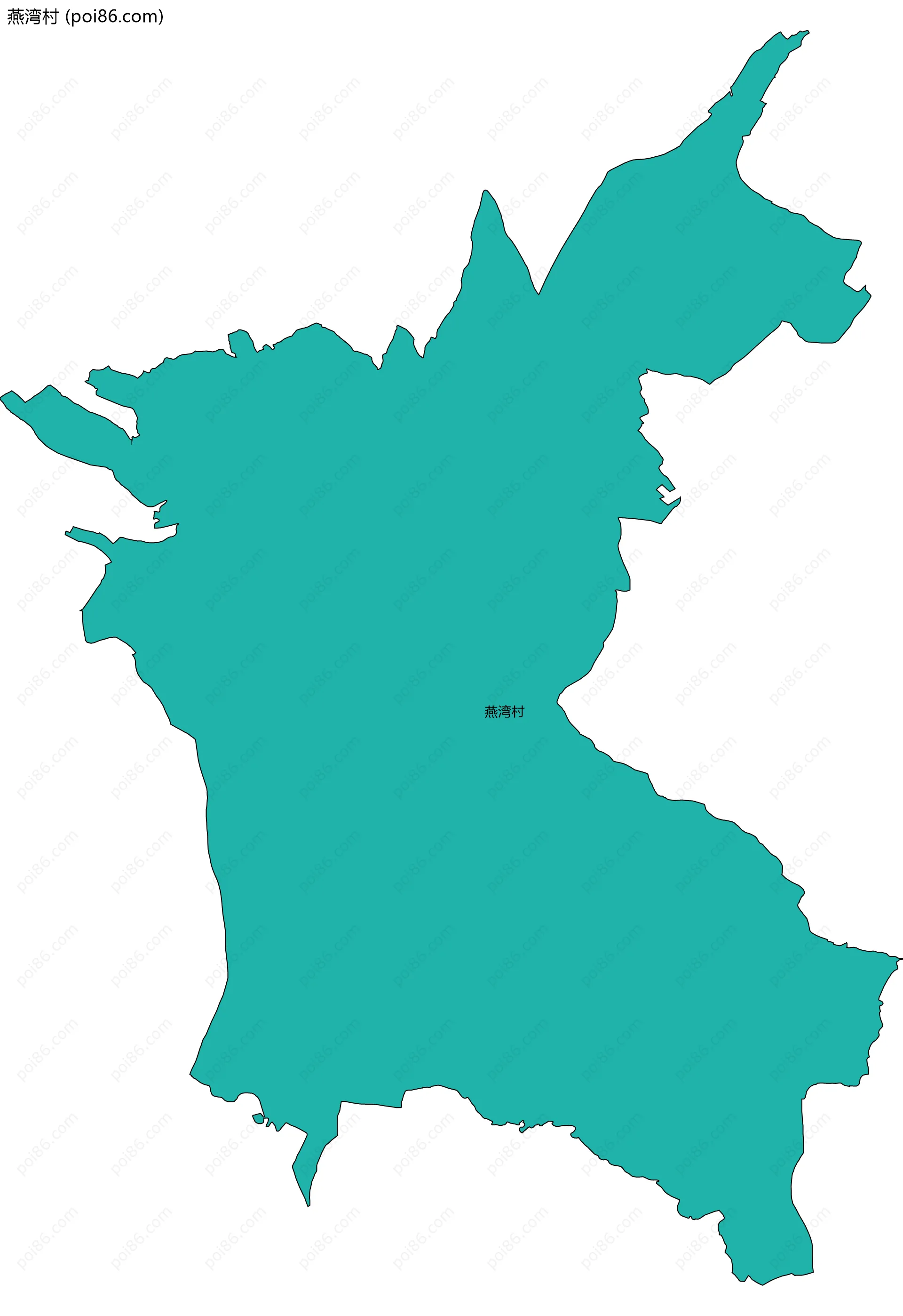 燕湾村边界地图