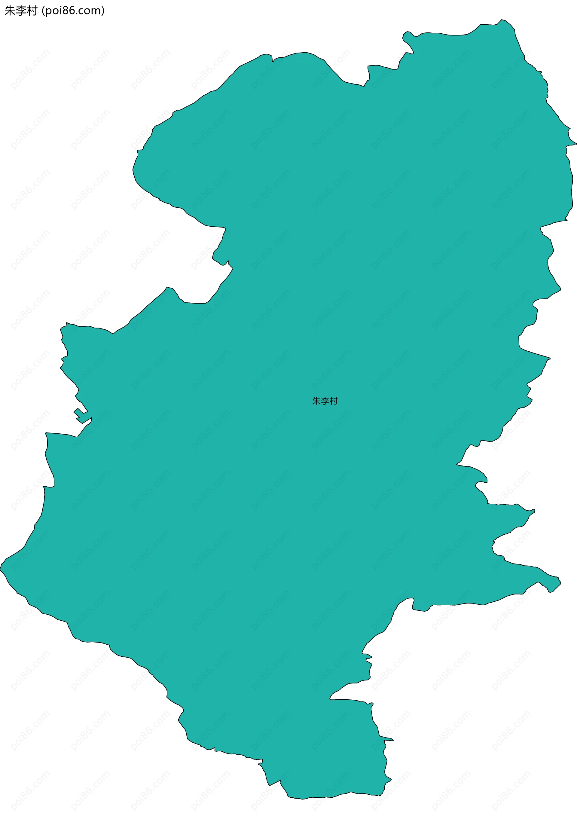 朱李村边界地图