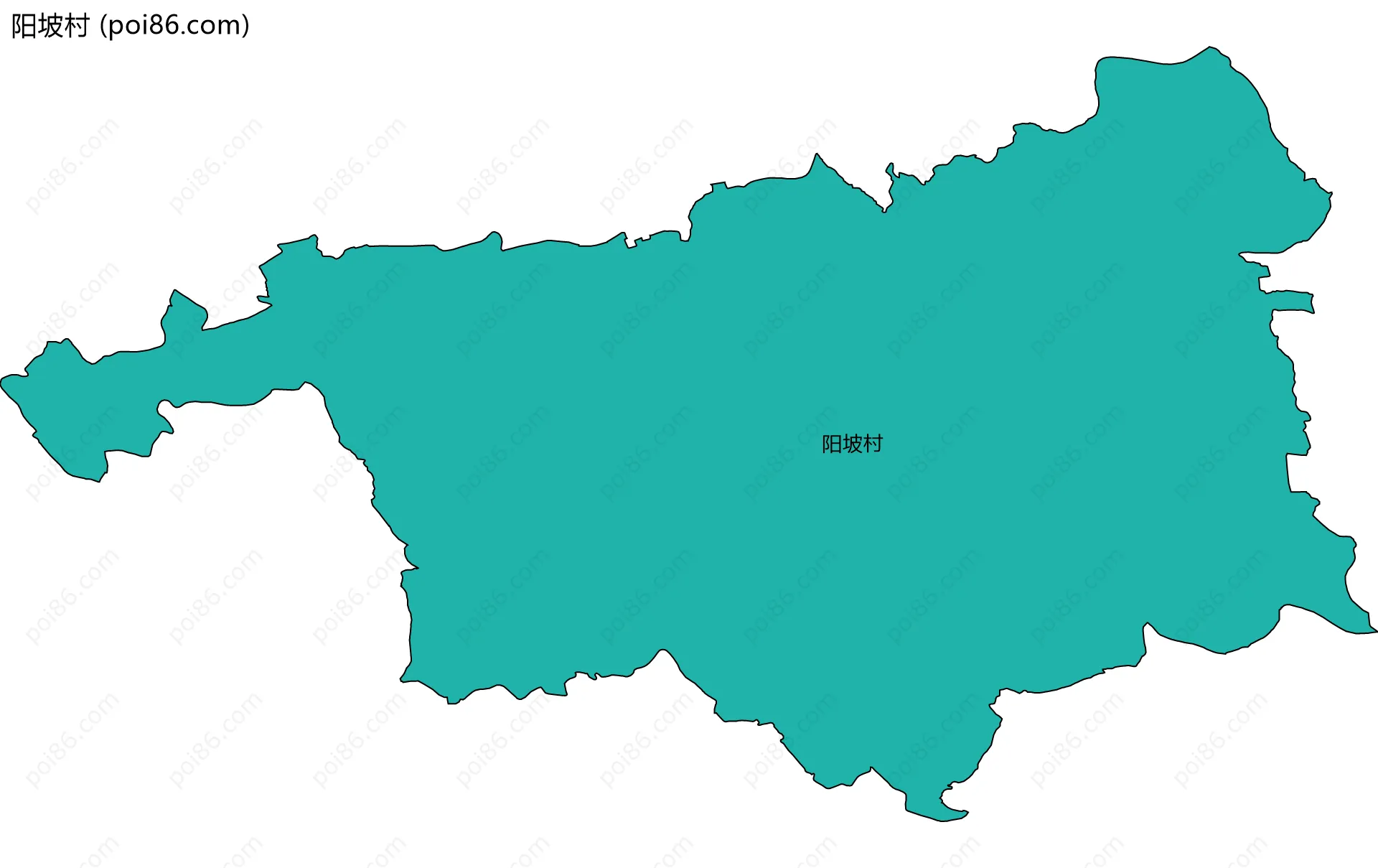 阳坡村边界地图