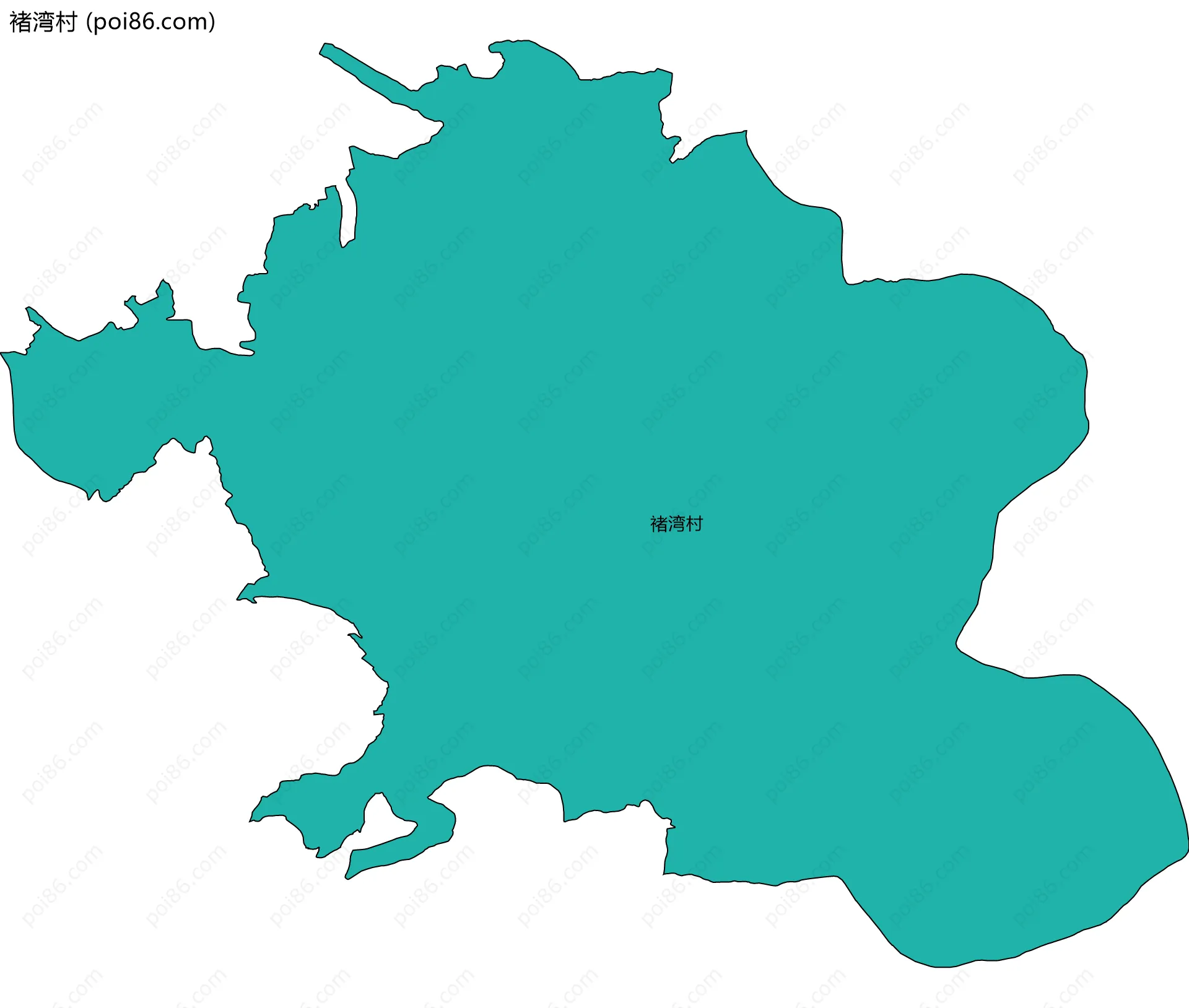 褚湾村边界地图