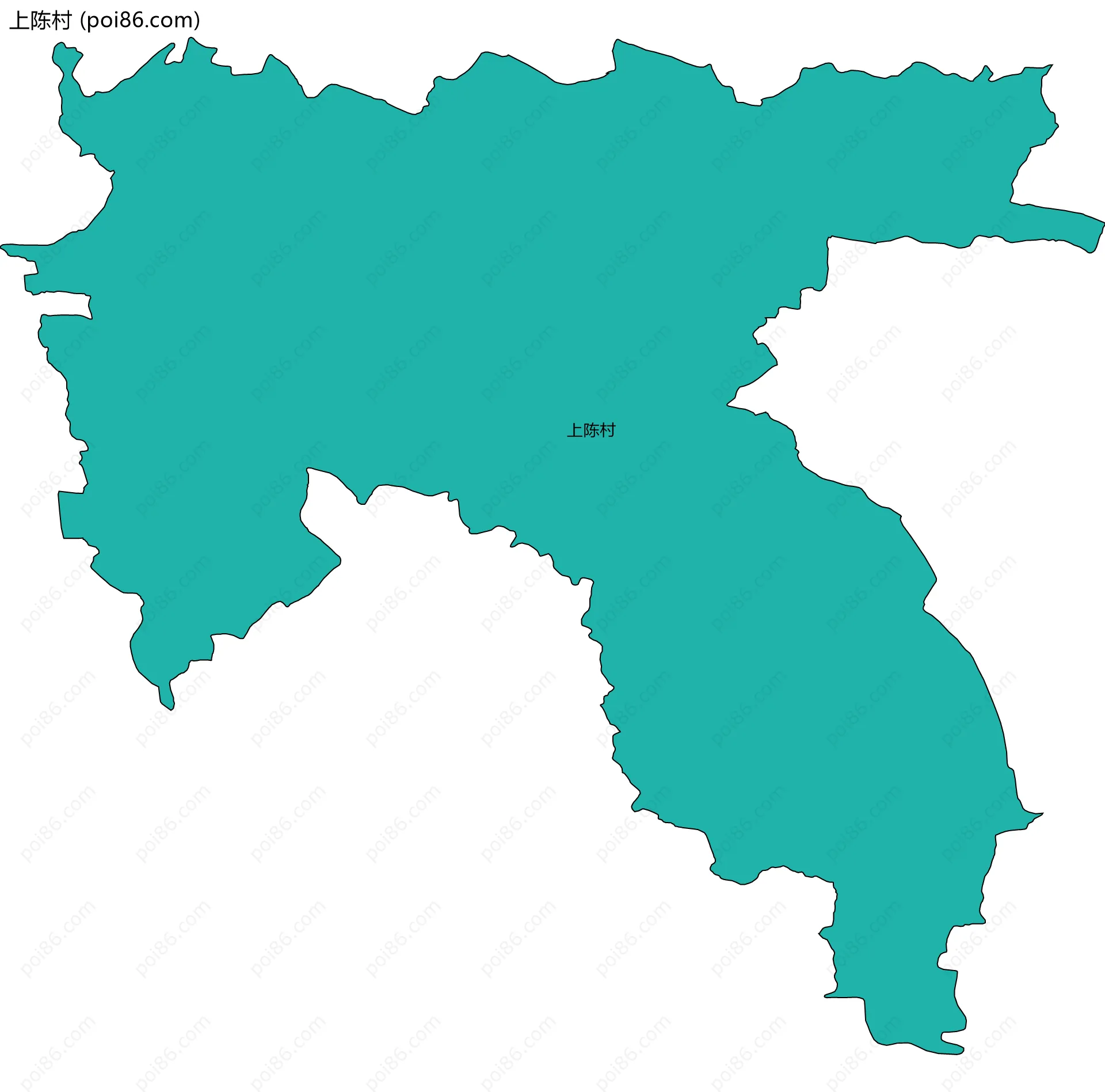 上陈村边界地图