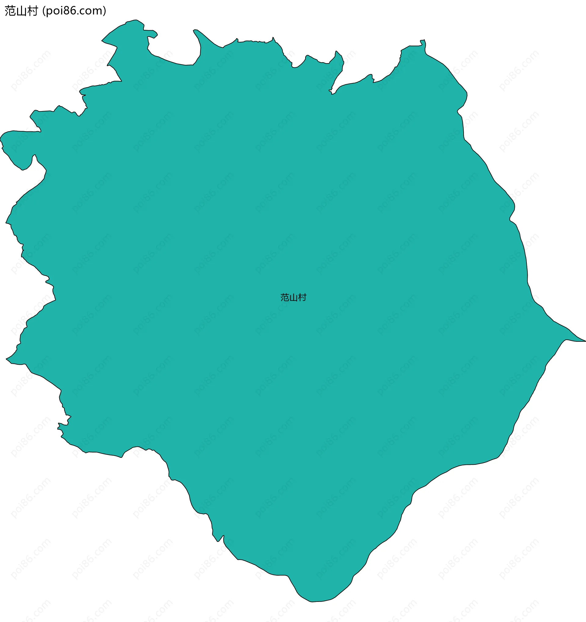 范山村边界地图