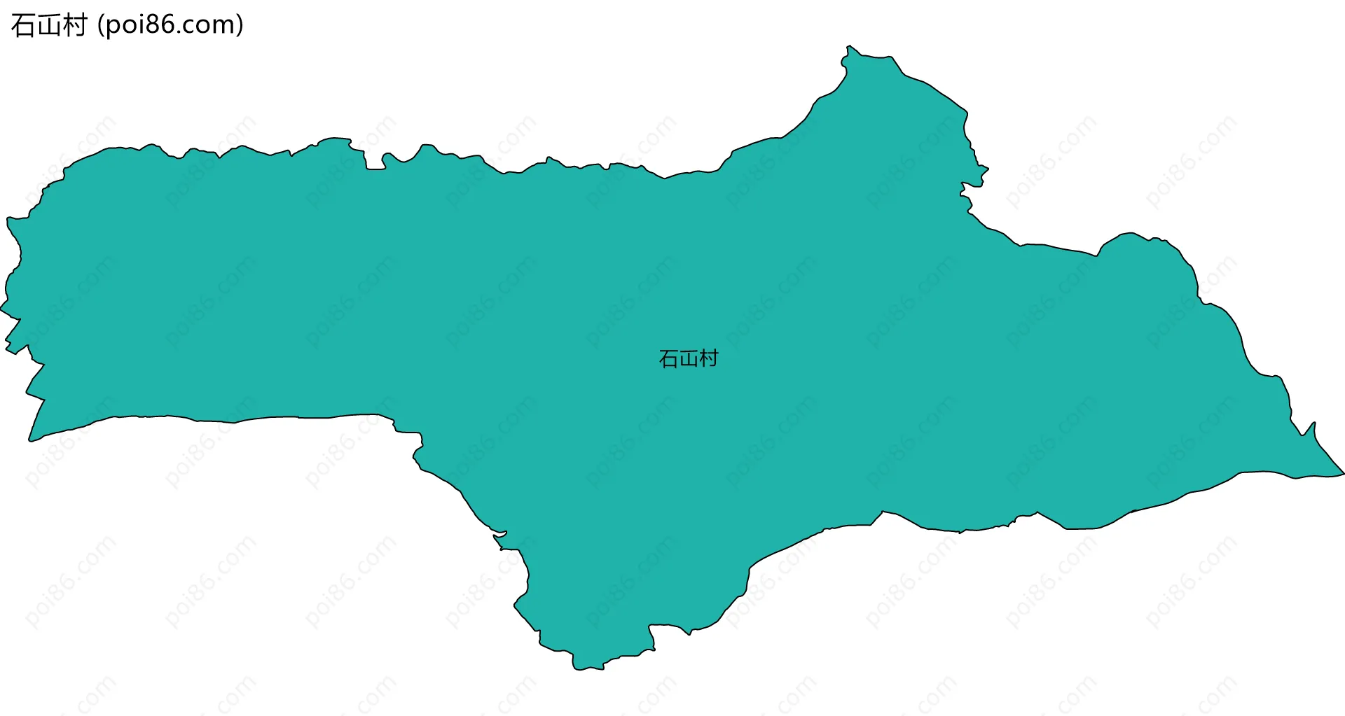 石屲村边界地图