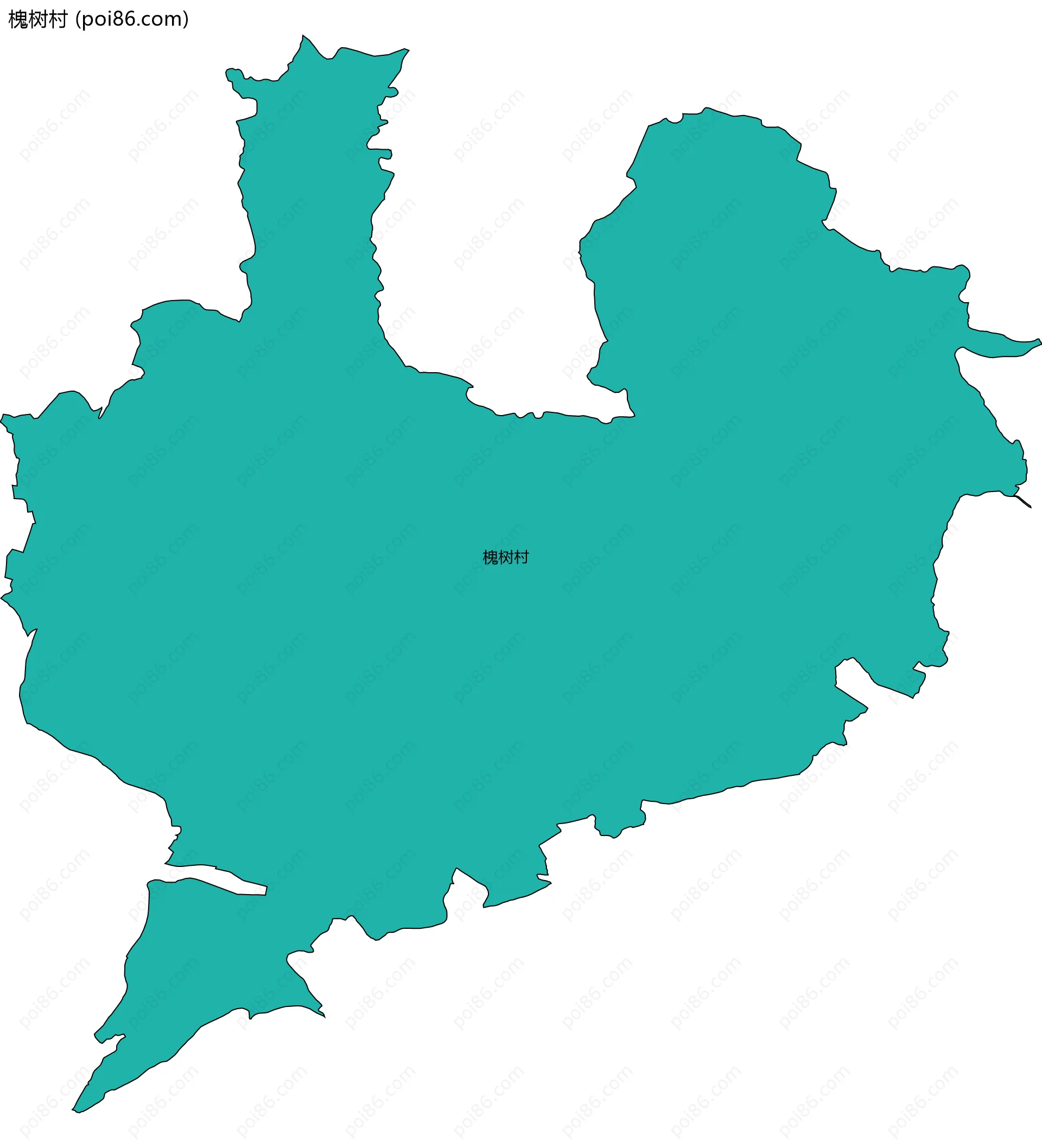 槐树村边界地图