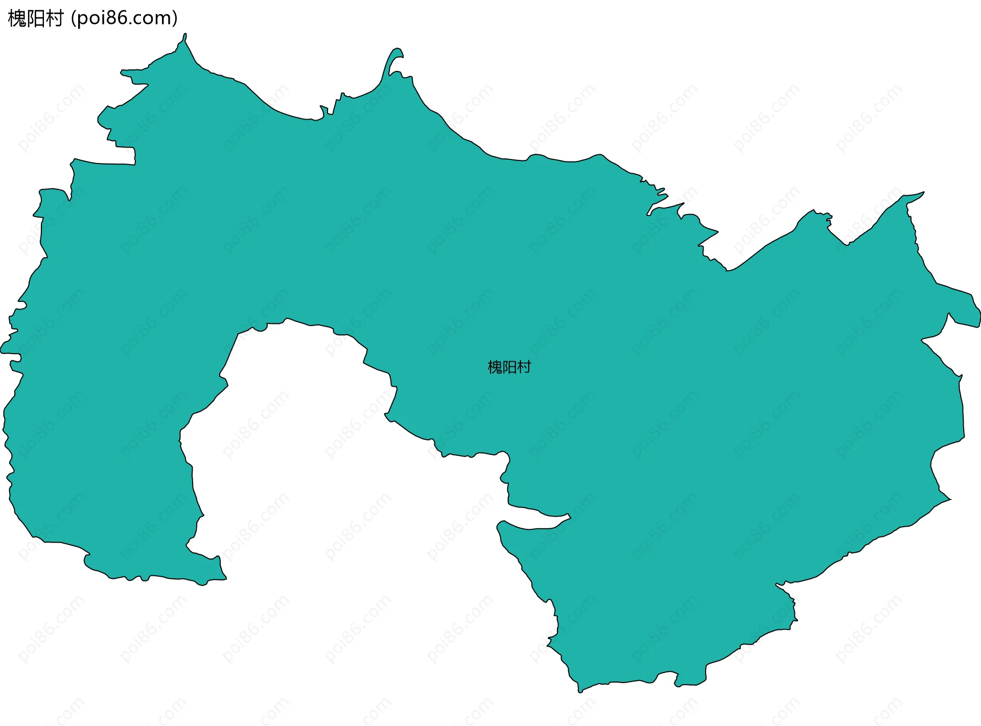 槐阳村边界地图