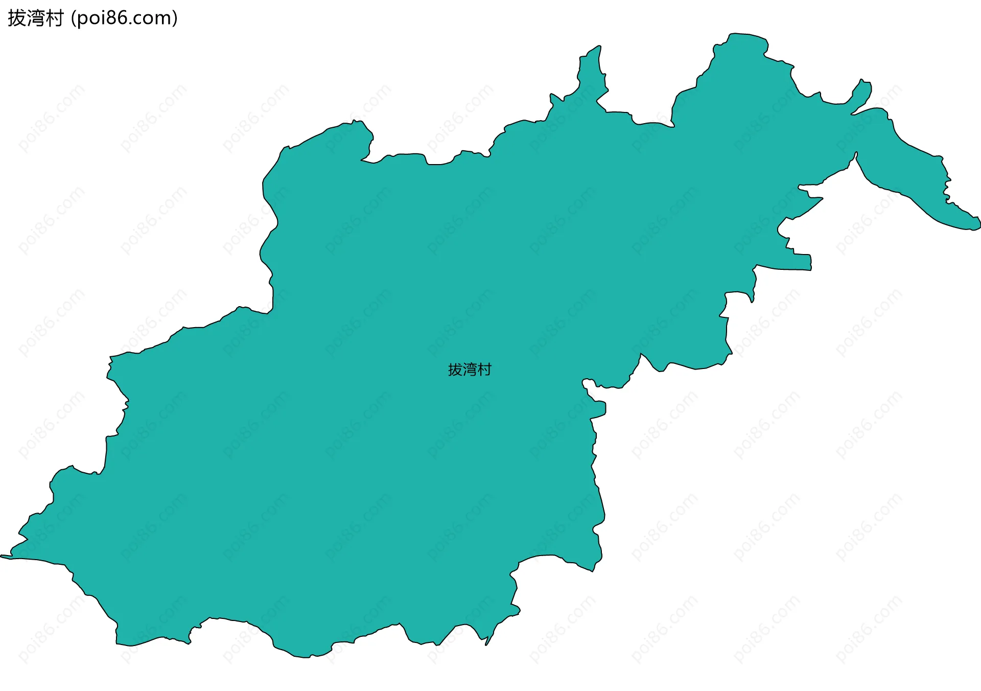 拔湾村边界地图